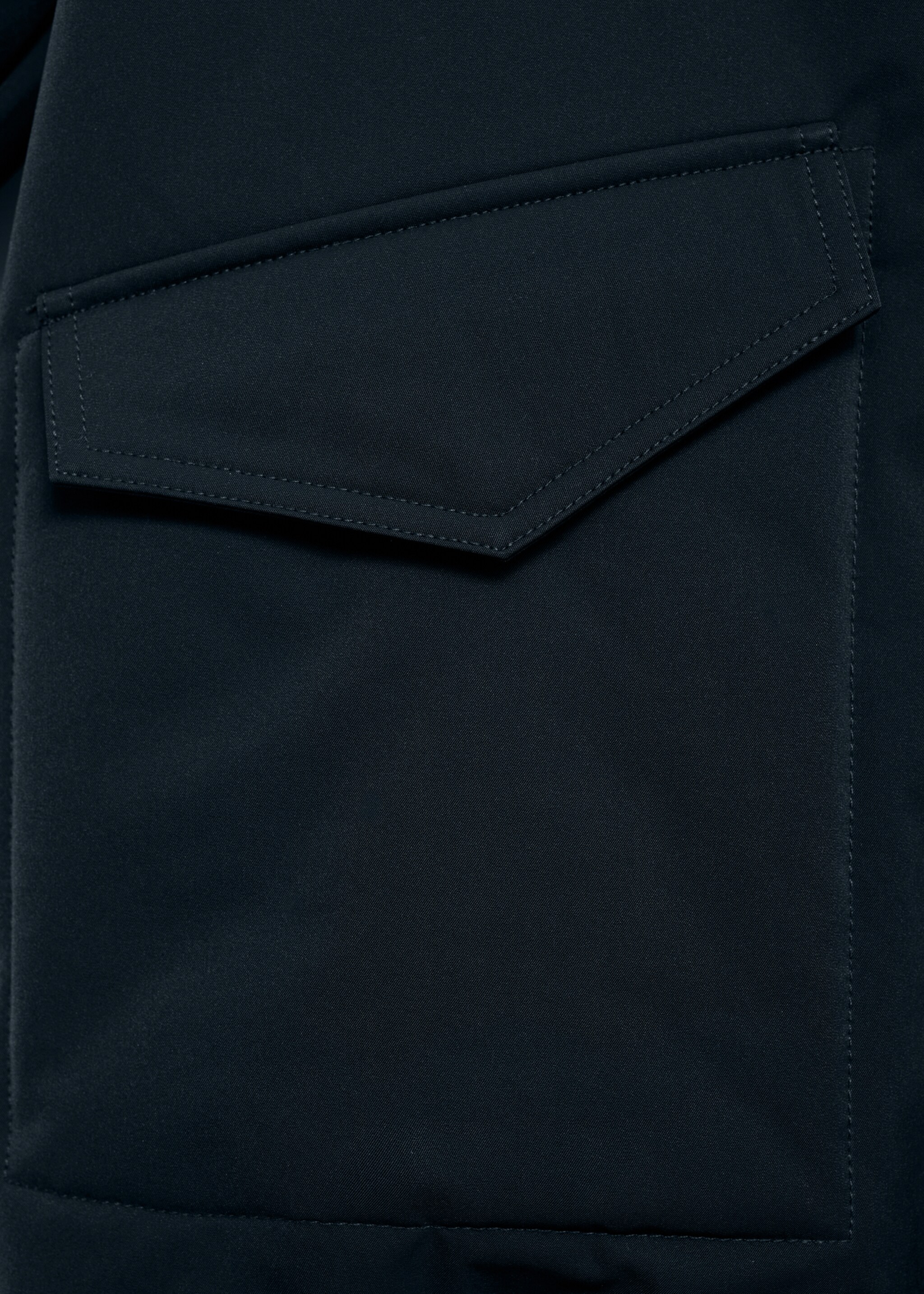 Bomberjacke mit Doppelreißverschluss - Detail des Artikels 0, Dunkles Marineblau. Ref: 77097641-00.