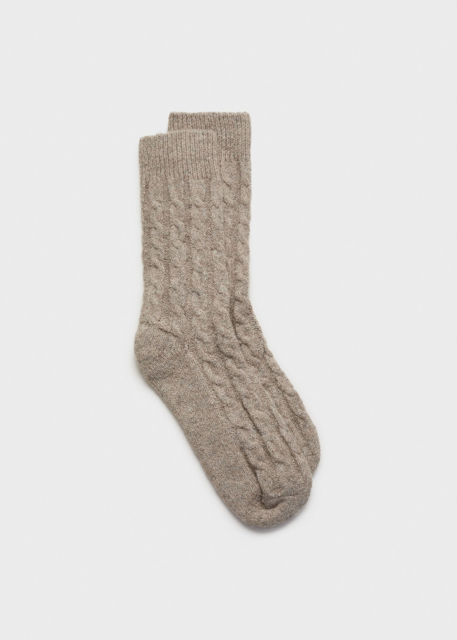 Chunky-knitted braided socks - Article without model