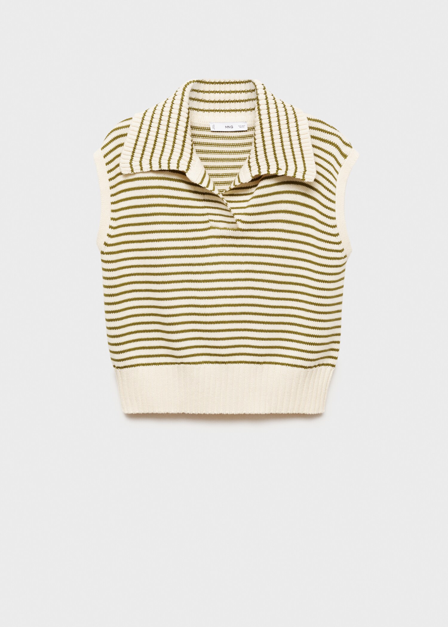 Striped knitted gilet - Article without model