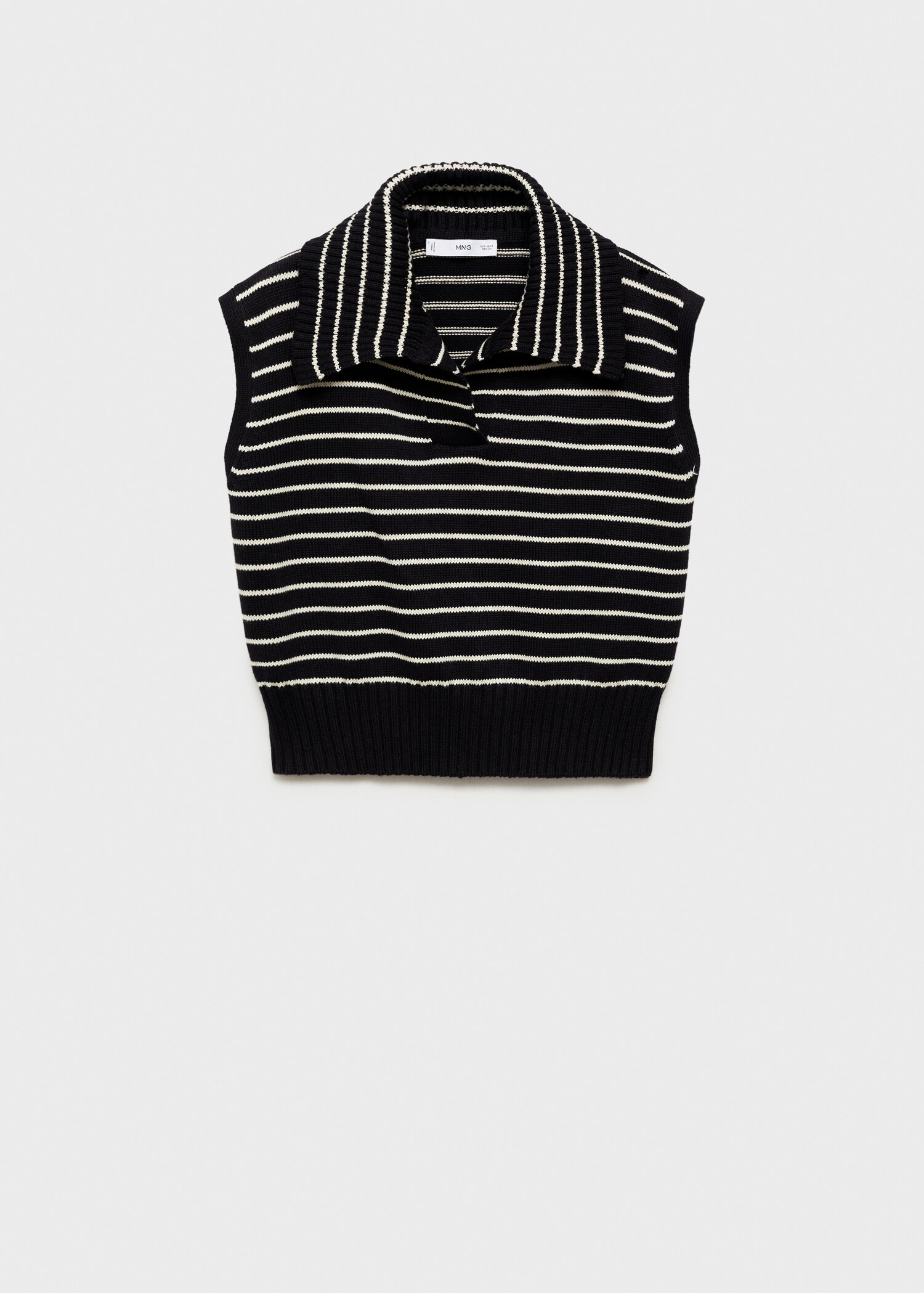 Striped knitted gilet - Article without model
