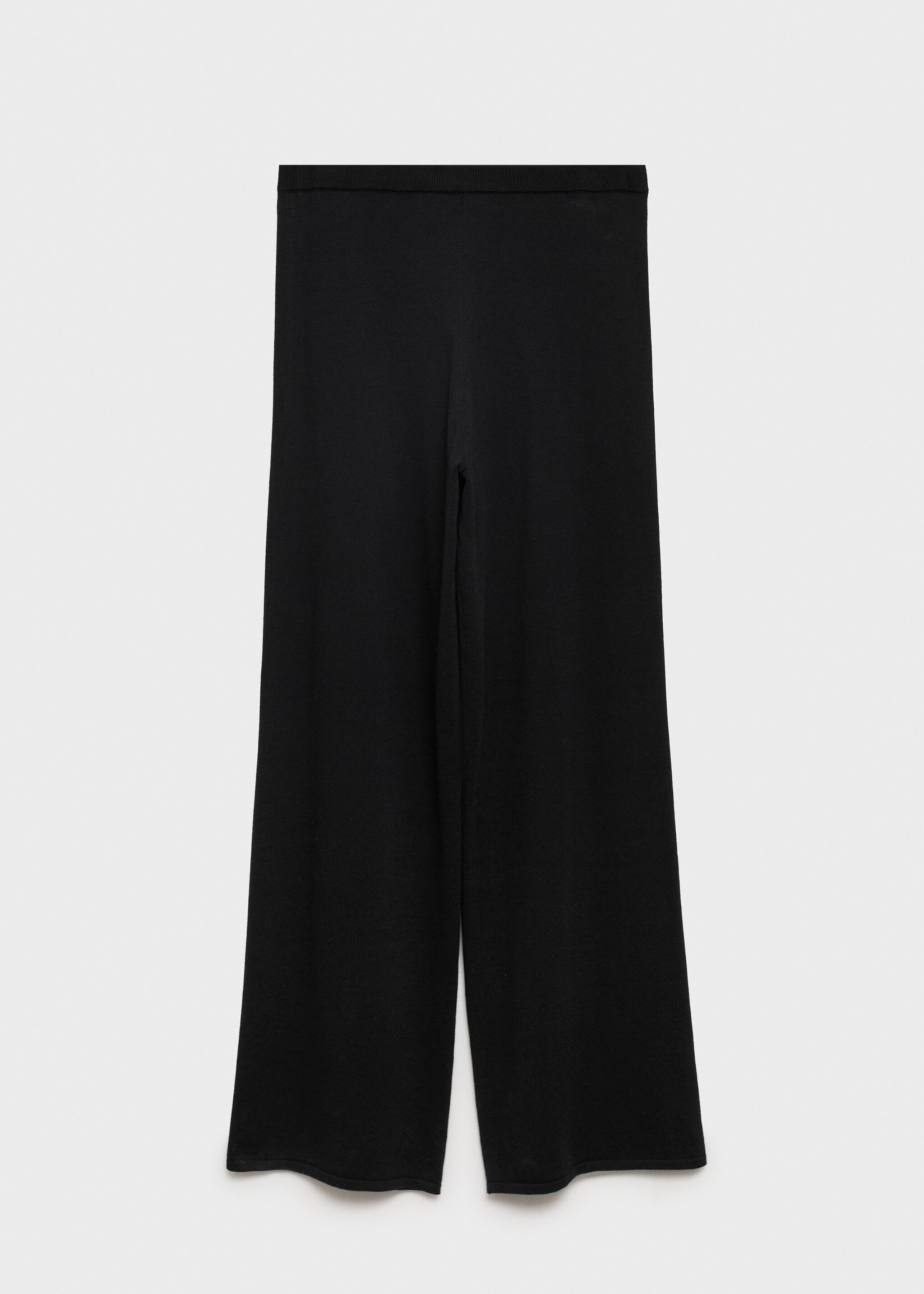 Fine-knit wideleg trousers - Article without model, Black. Ref: 77097644-00.