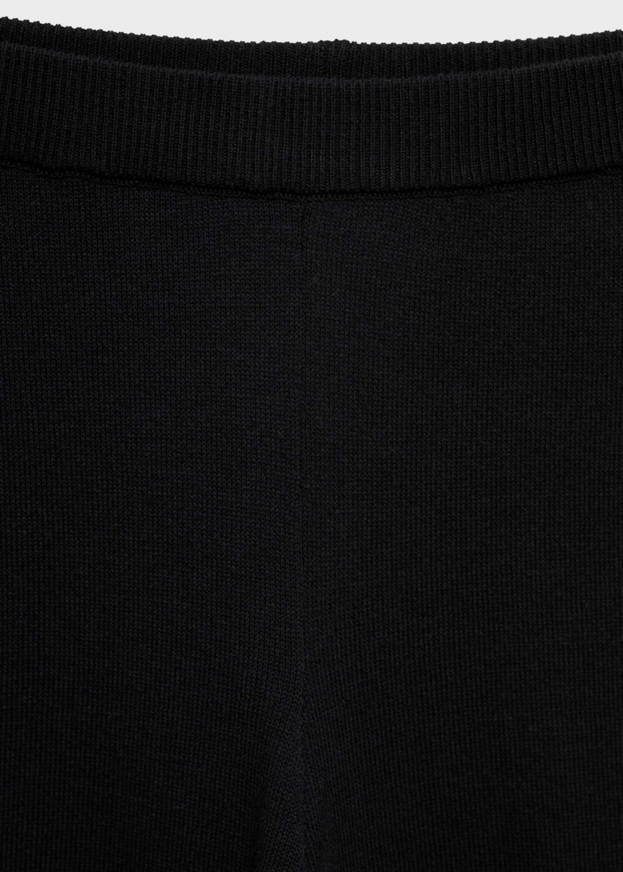 Fine-knit wideleg trousers - Details of the article 8, Black. Ref: 77097644-00.
