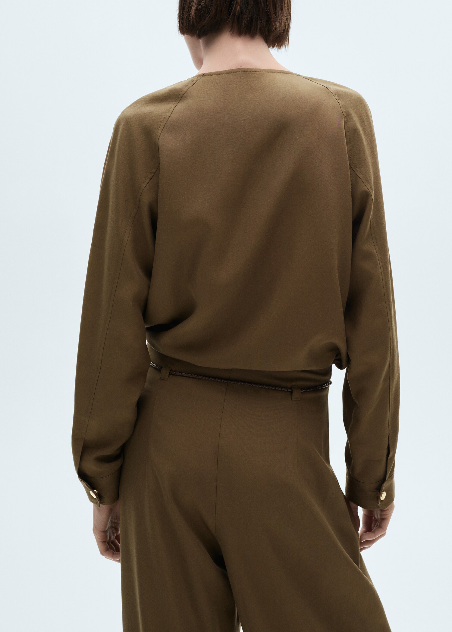 Jacke aus Lyocell mit Taschen - Rückseite des Artikels