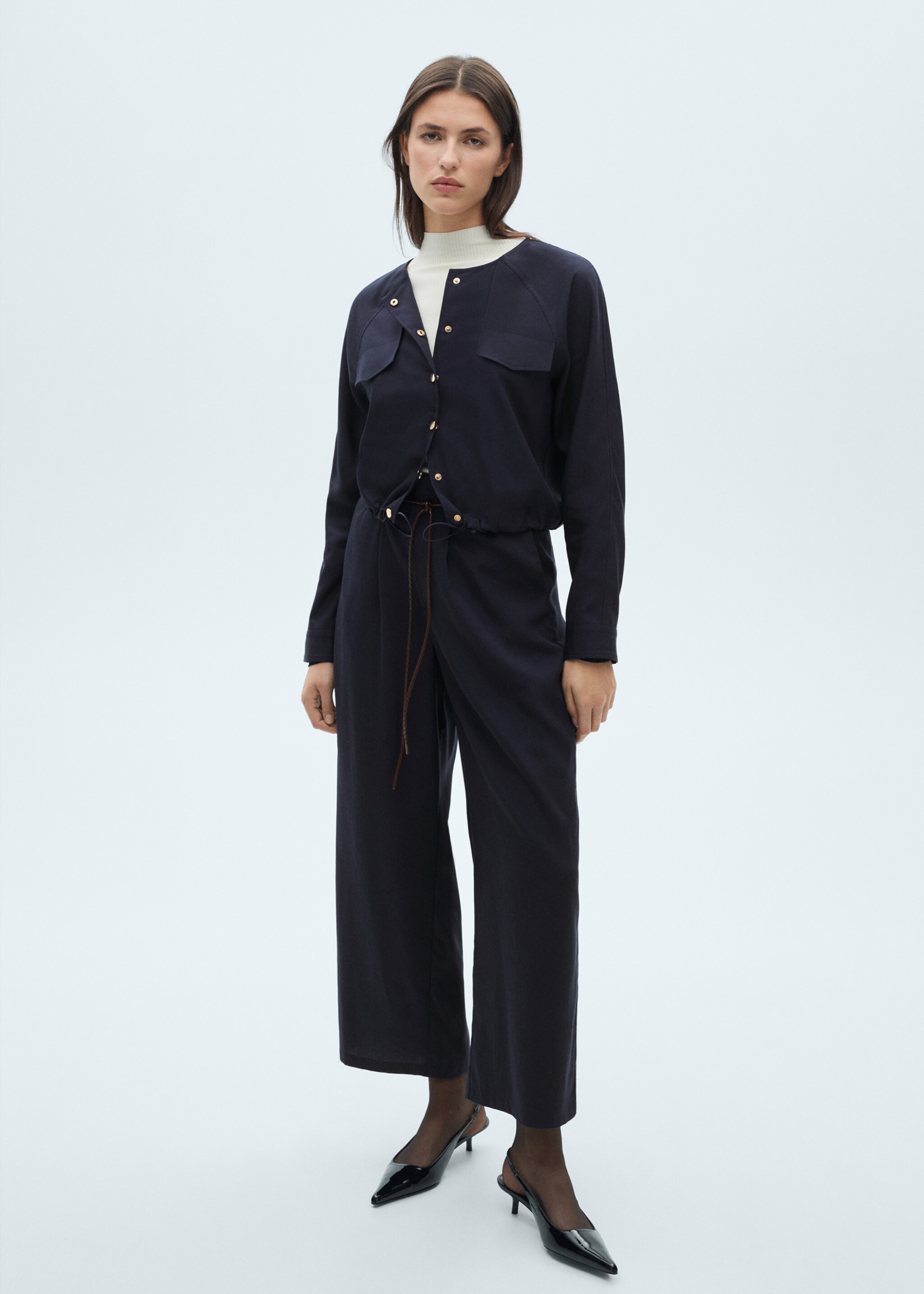 Lyocell jacket with pockets - Details of the article 2