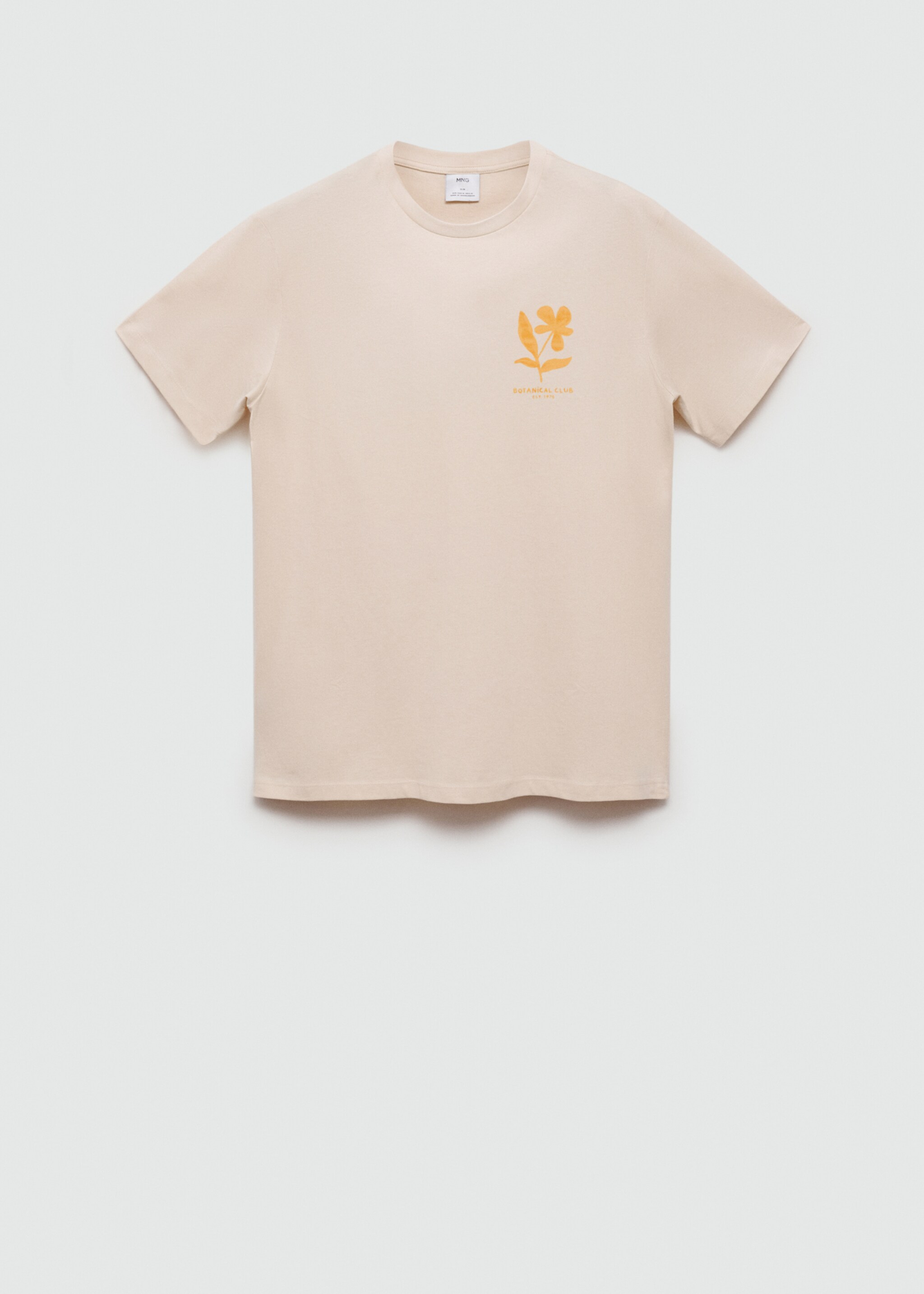 T-Shirt aus 100 % Baumwolle mit Muster auf der Brustpartie - Artikel ohne Model