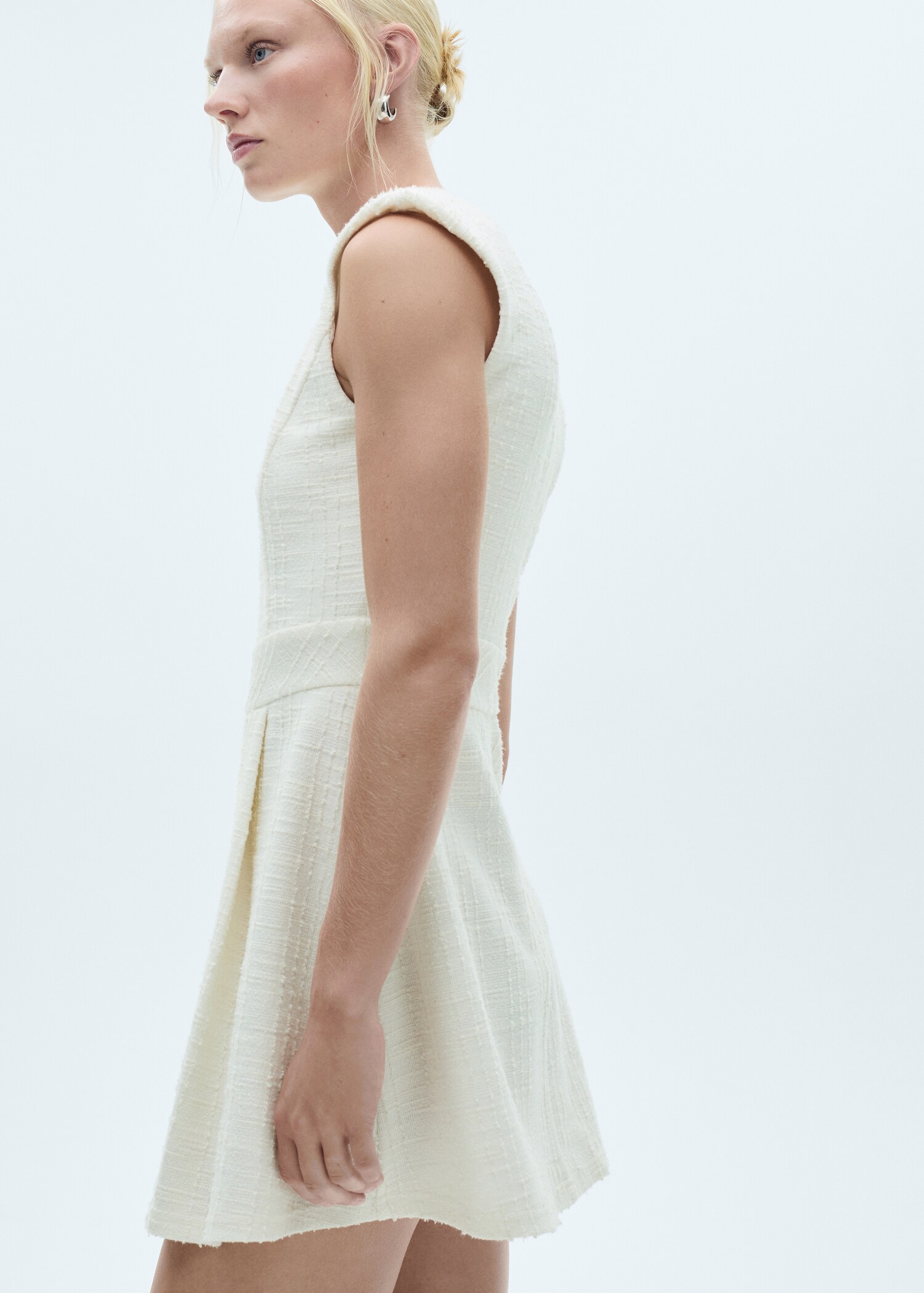 Textured short dress - Details of the article 2