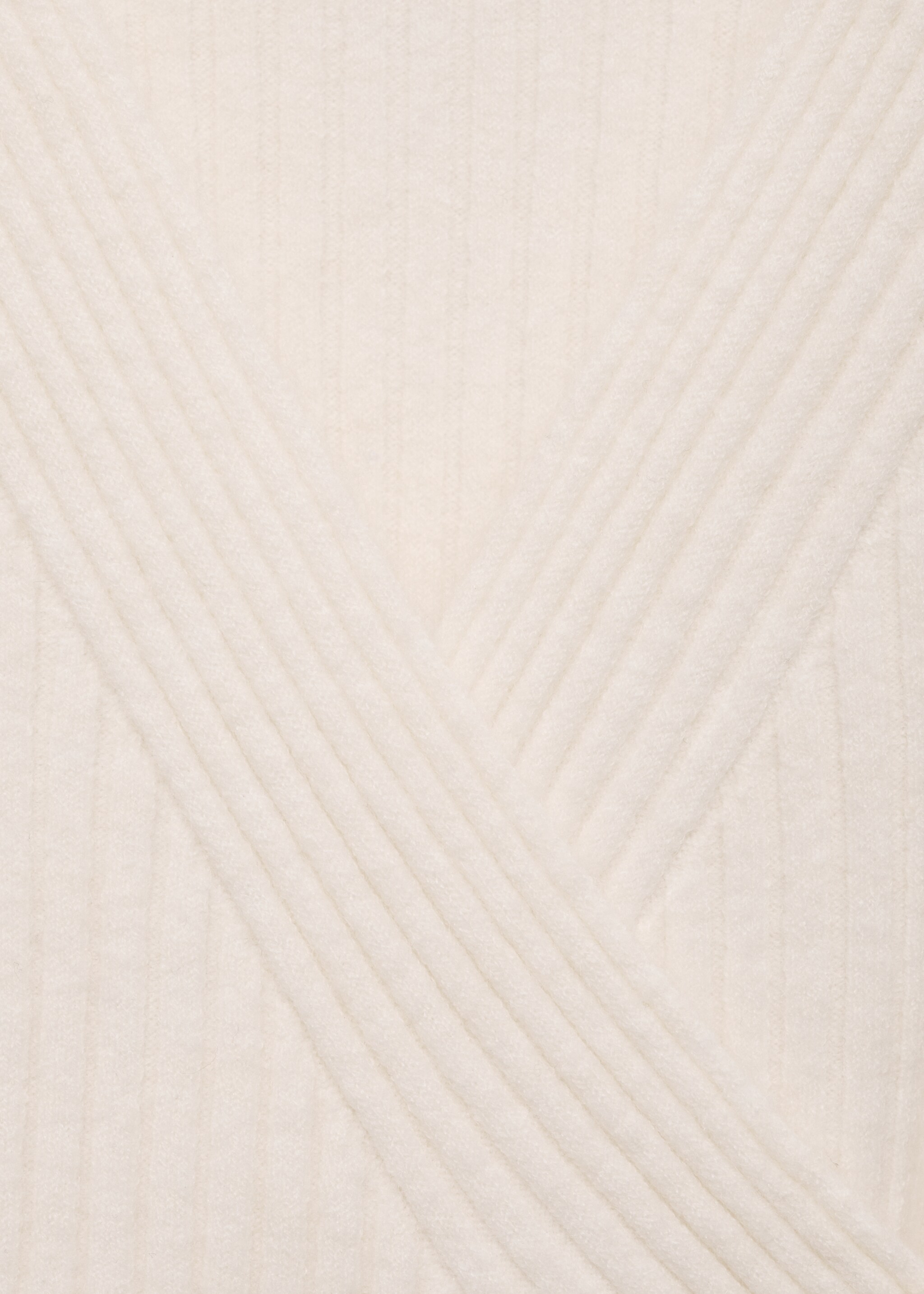 Ribbed cardigan with buckle - Details of the article 0, Ecru. Ref: 77097658-00.