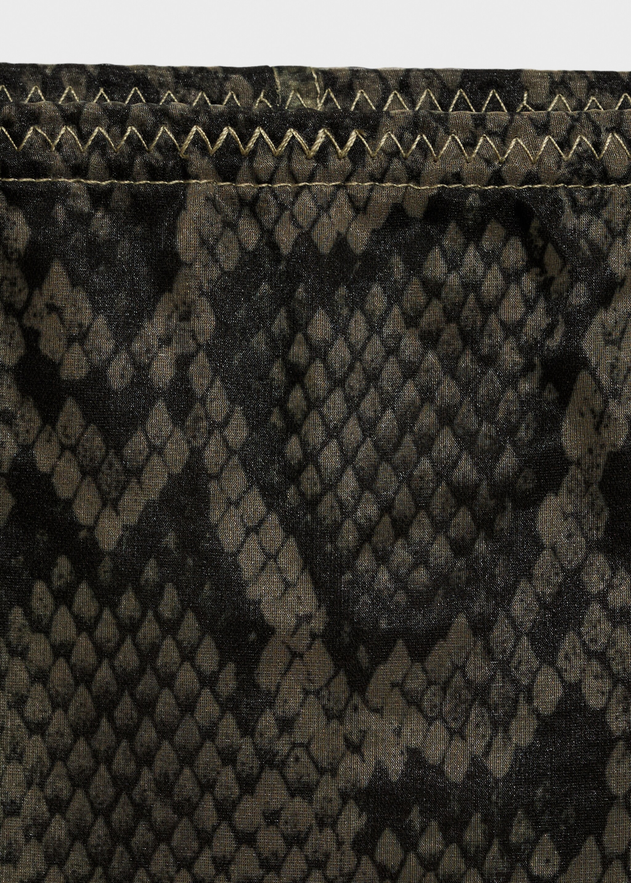 Organza-Rock mit Animal-Print - Detail des Artikels 8, Ecru. Ref: 77097659-00.