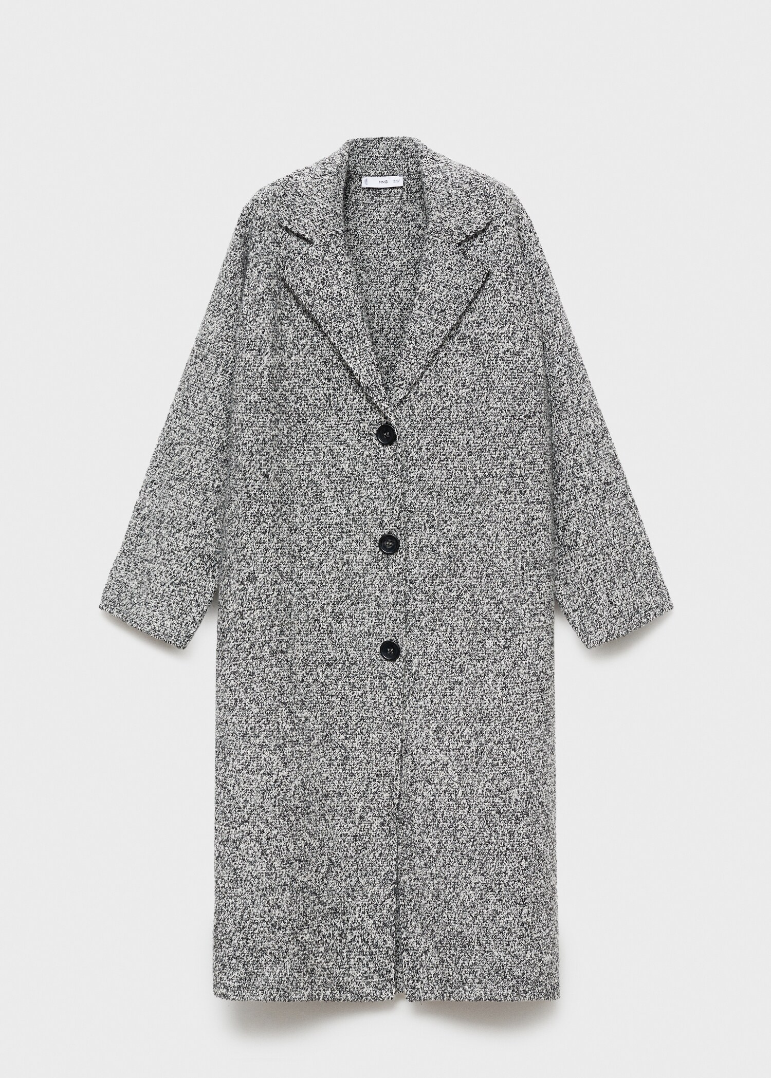 Mottled knitted cotton coat - Article without model