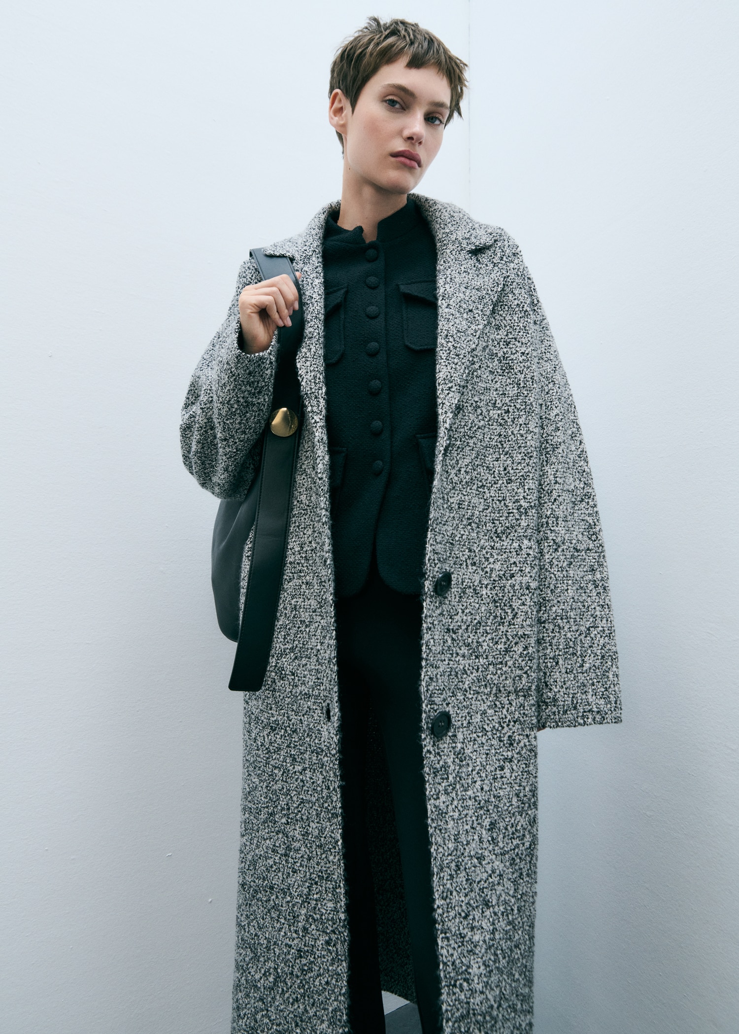 Mottled knitted cotton coat - Details of the article 6