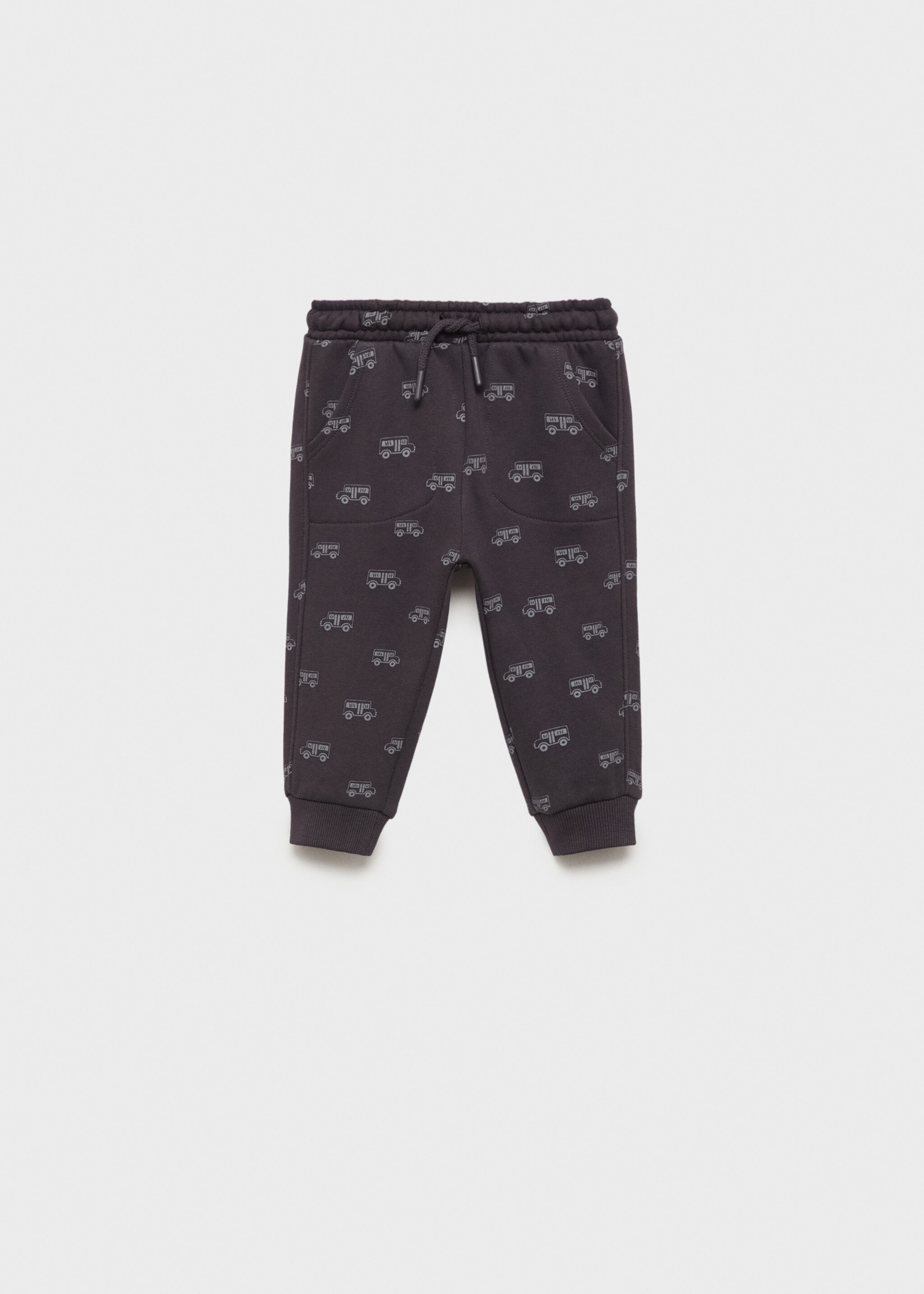 Kalhoty jogger s potiskem - Zboží bez modelu, Šedá antracit. Ref: 77097661-00.