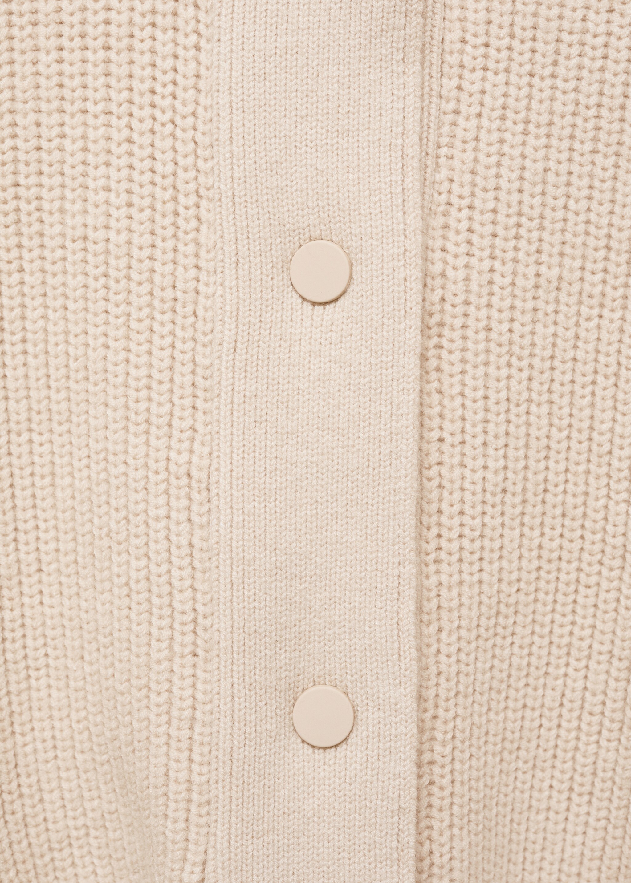 Strickjacke mit Kapuze - Detail des Artikels 8, Sandfarben. Ref: 77097662-00.