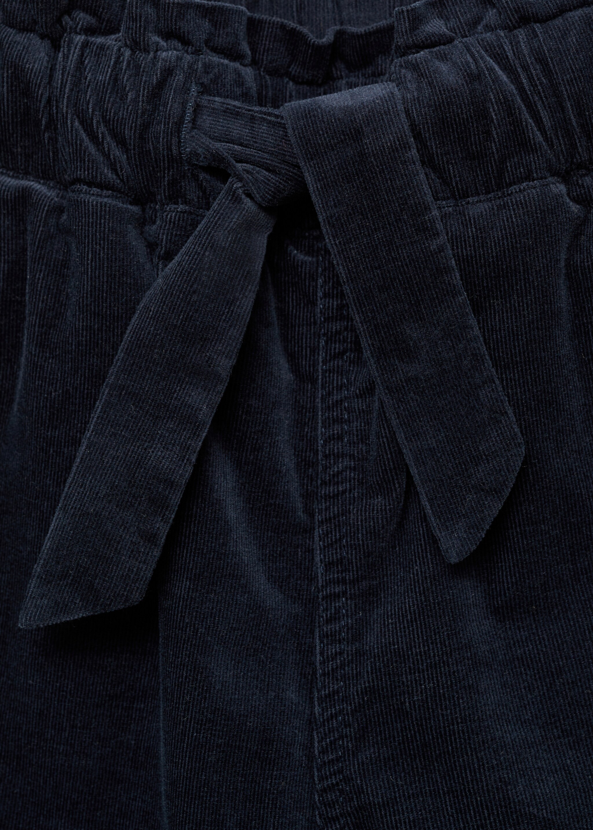 Pantalón pana cintura elástica - Detalle del artículo 8, Azul marino oscuro. Ref: 77097664-00.