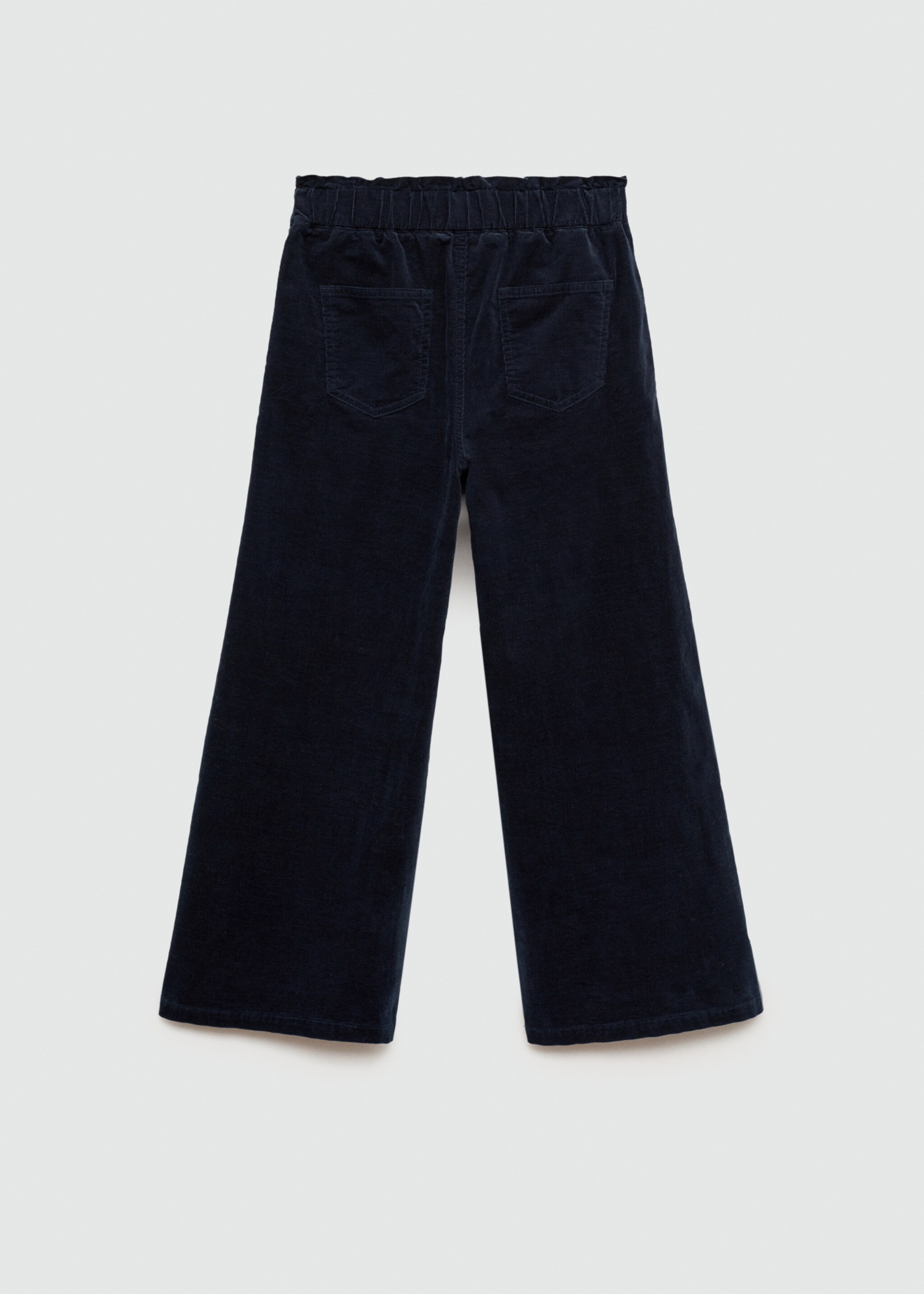 Pantalón pana cintura elástica - Reverso del artículo, Azul marino oscuro. Ref: 77097664-00.
