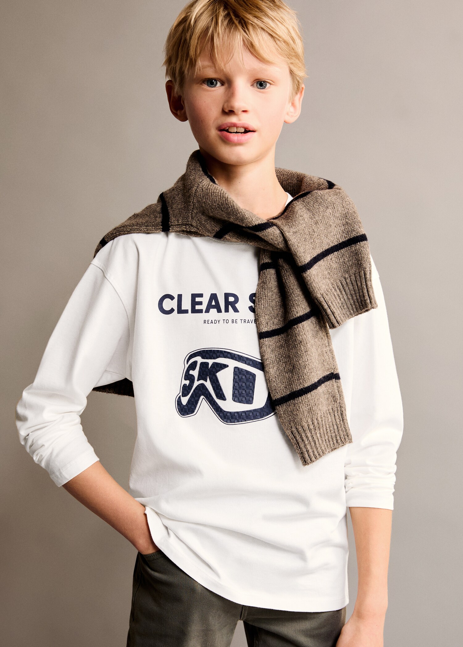 Printed long sleeve t-shirt - Medium plane