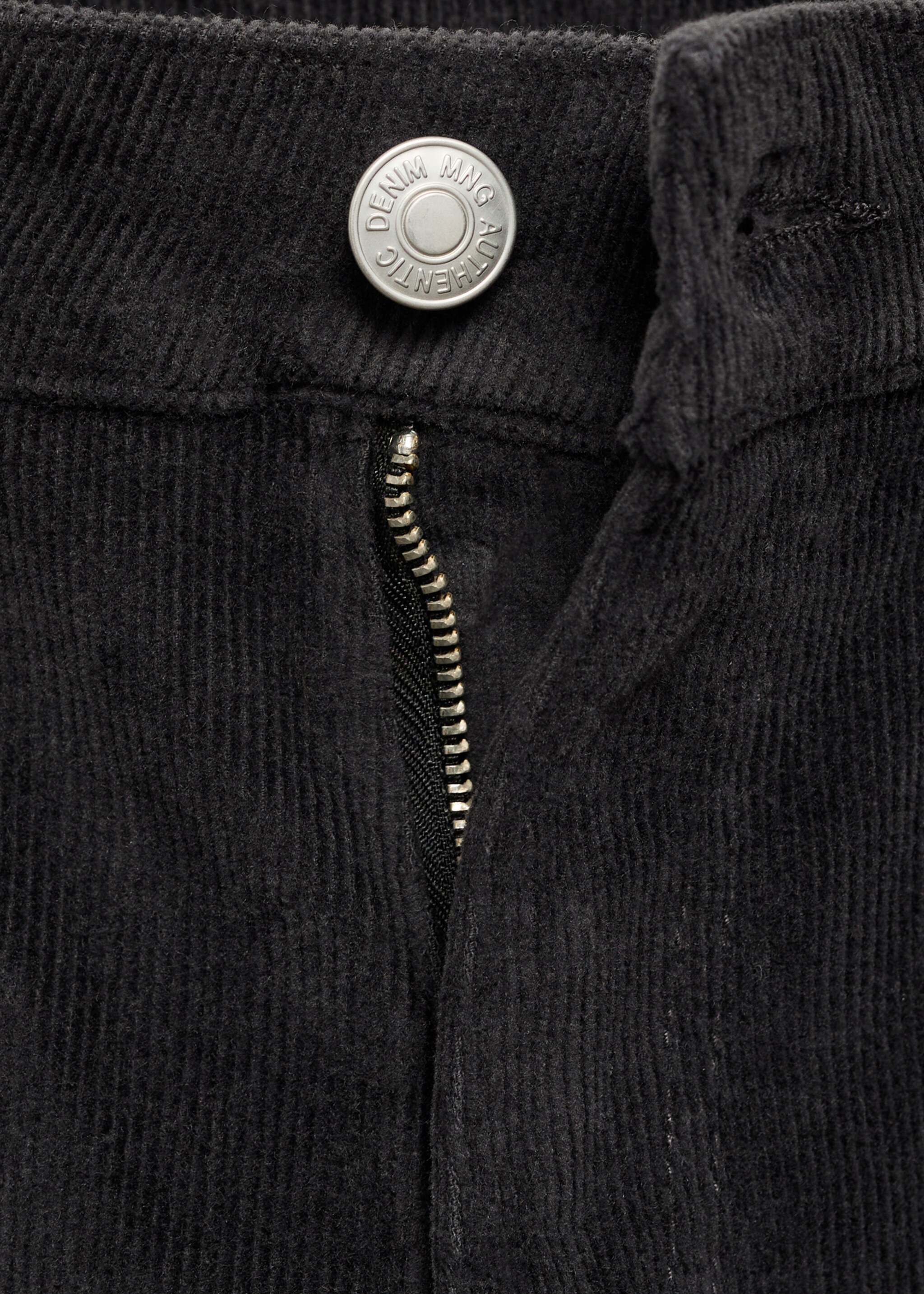 Pantalon slim fit en velours côtelé - Détail de l'article 8, Gris anthracite. Ref: 77097672-00.