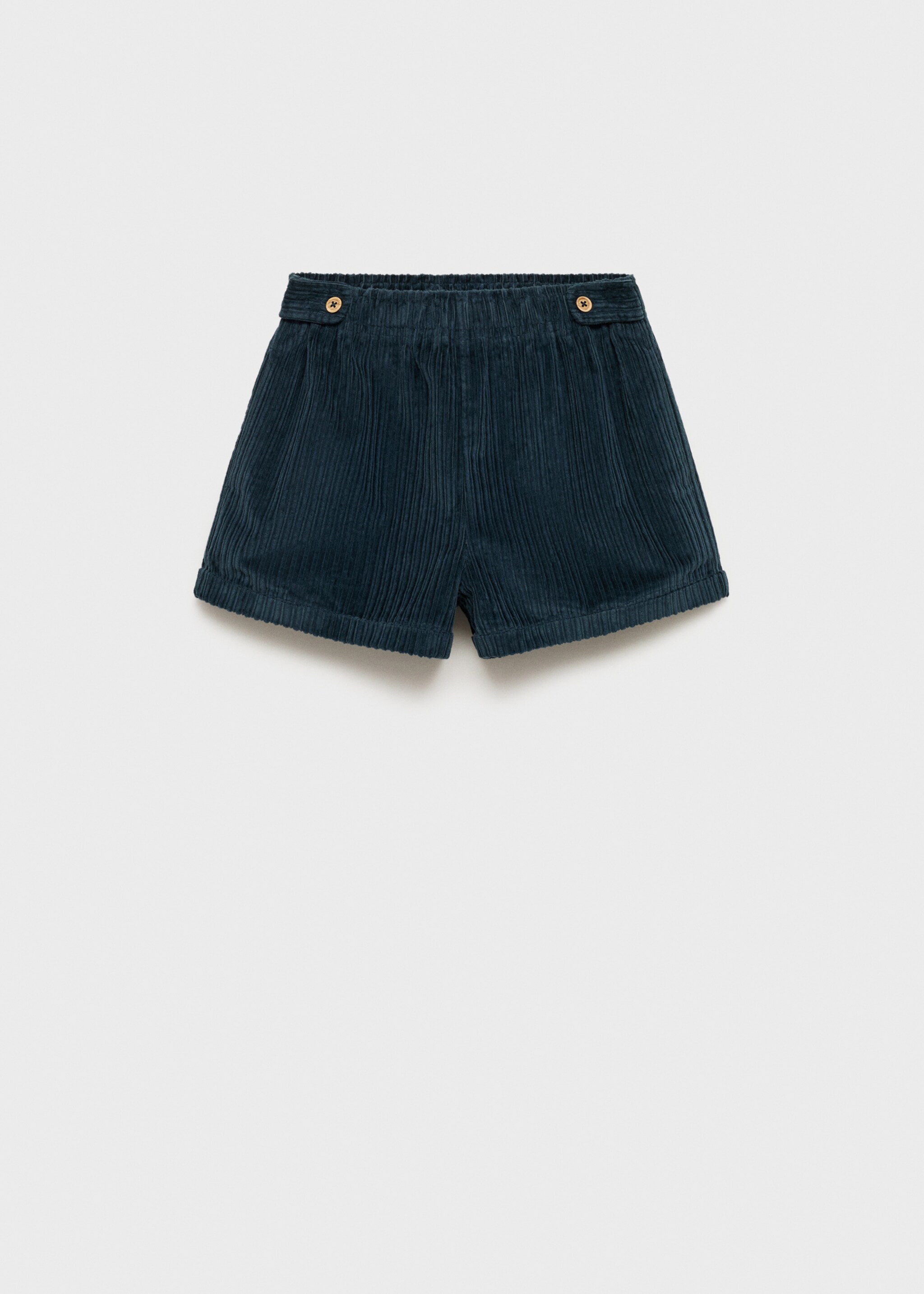 Short velours milleraies boutons - Article sans modèle, Gris anthracite. Ref: 77097674-00.