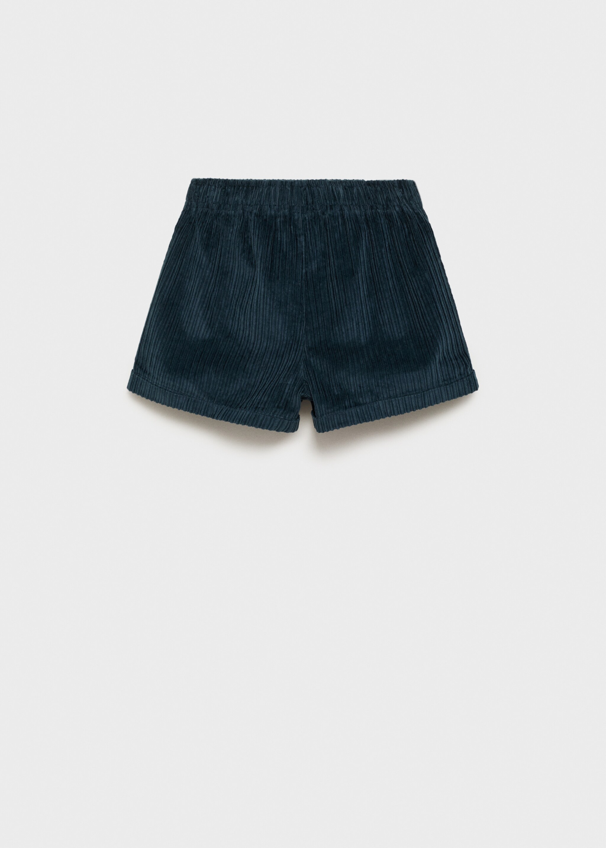 Short velours milleraies boutons - Verso de l’article, Gris anthracite. Ref: 77097674-00.