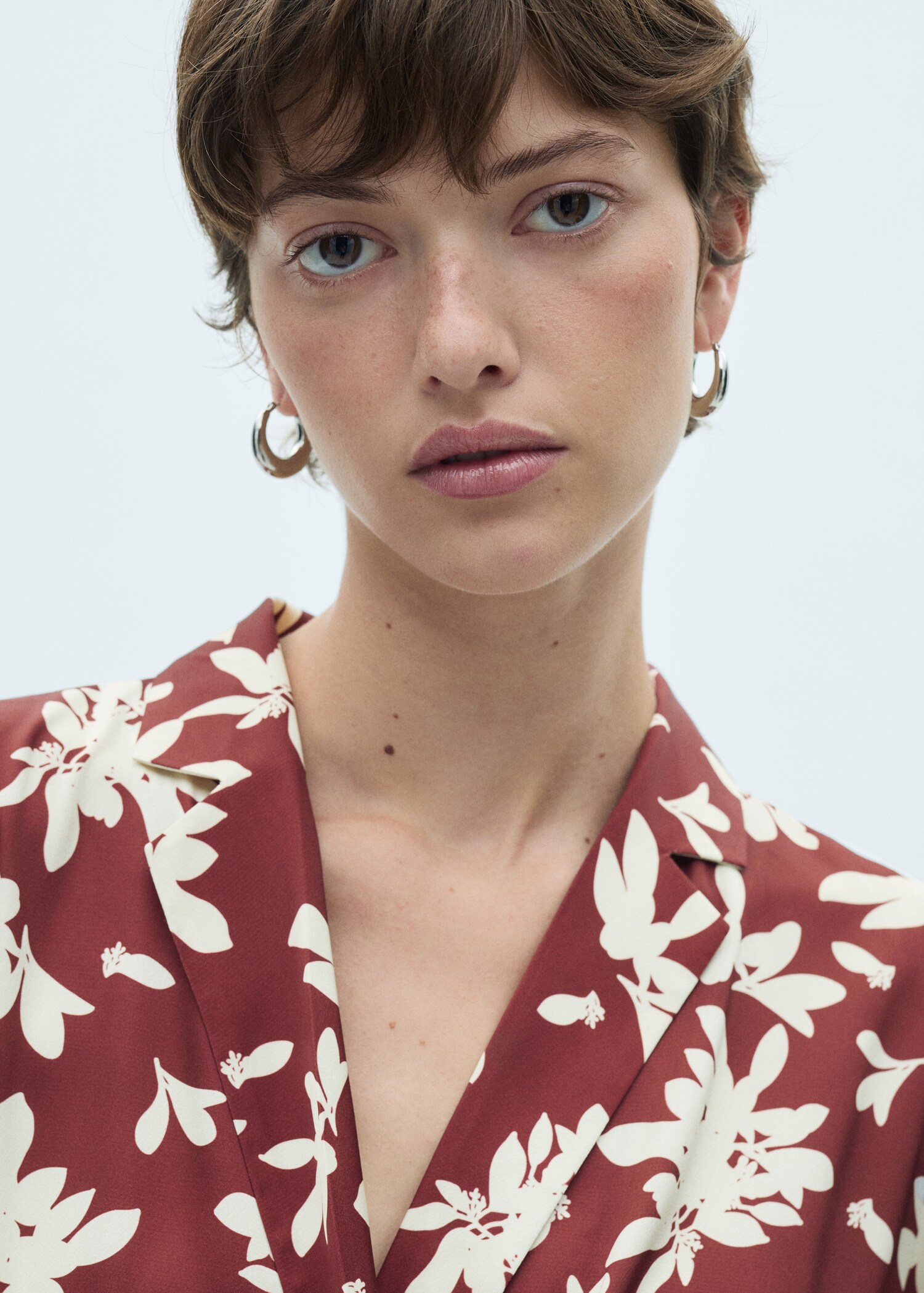 Printed pleated dress - Details of the article 1