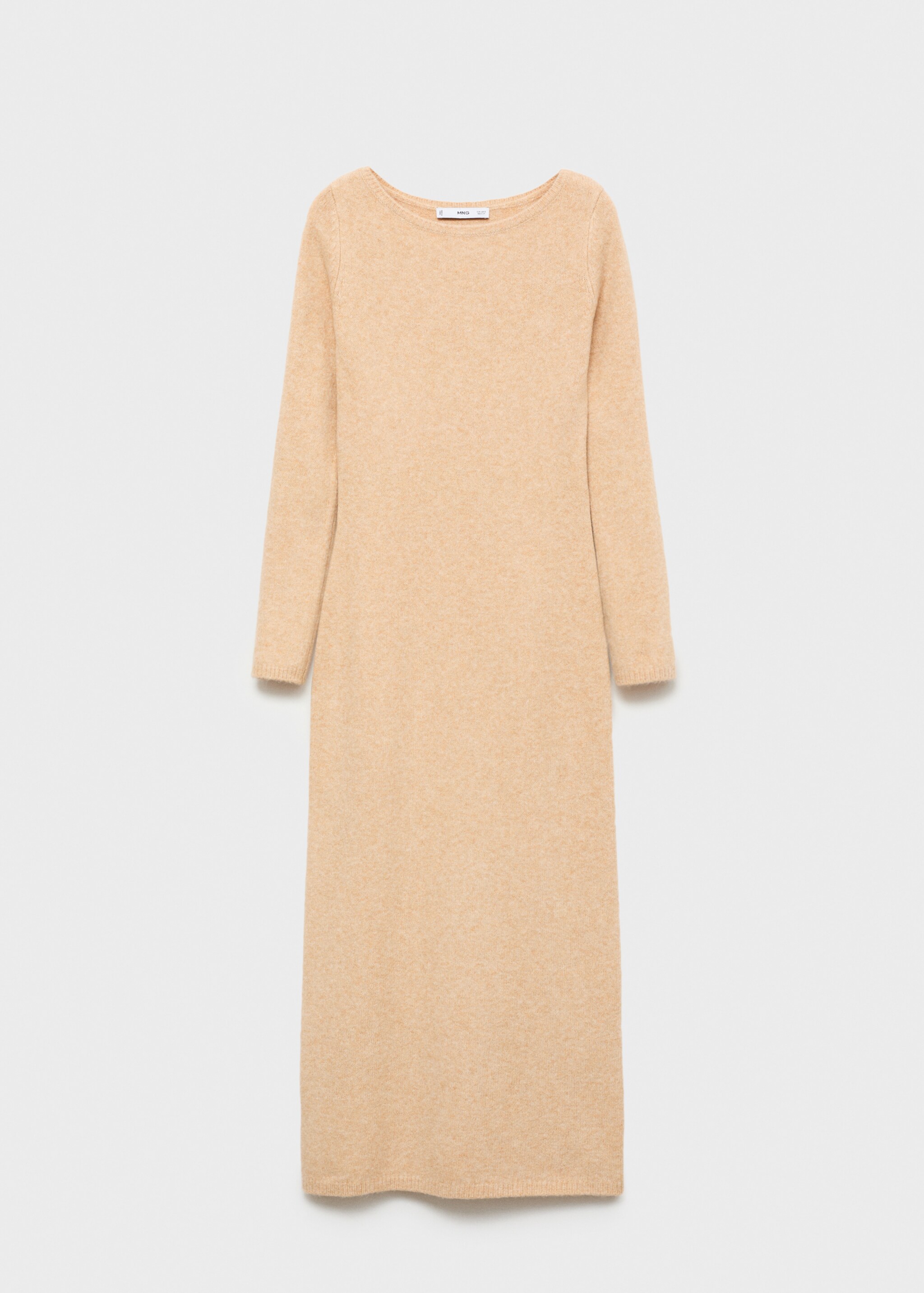 Midi-Strickkleid - Artikel ohne Model, Mittelbraun. Ref: 77097678-00.