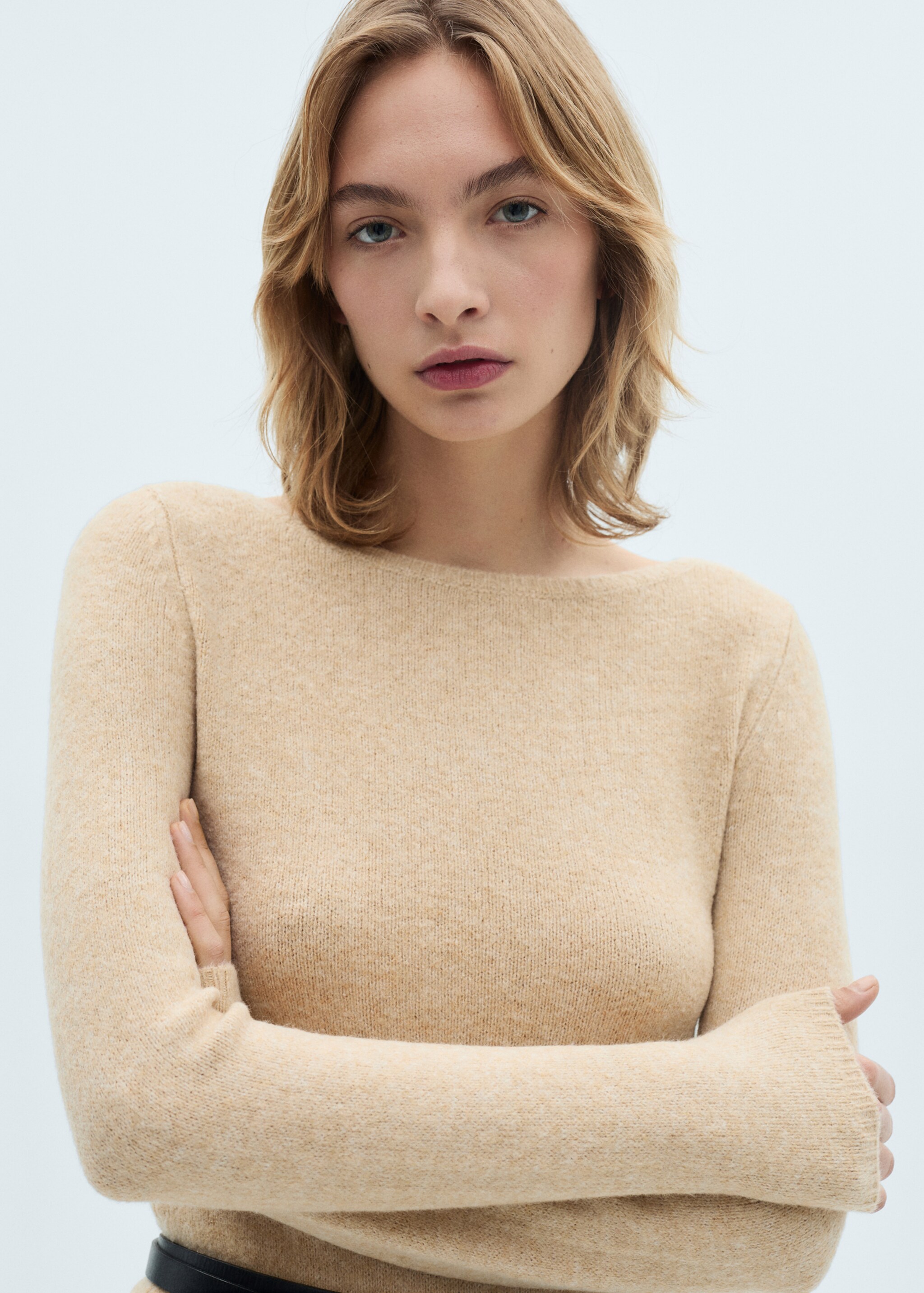 Midi-Strickkleid - Detail des Artikels 1, Mittelbraun. Ref: 77097678-00.