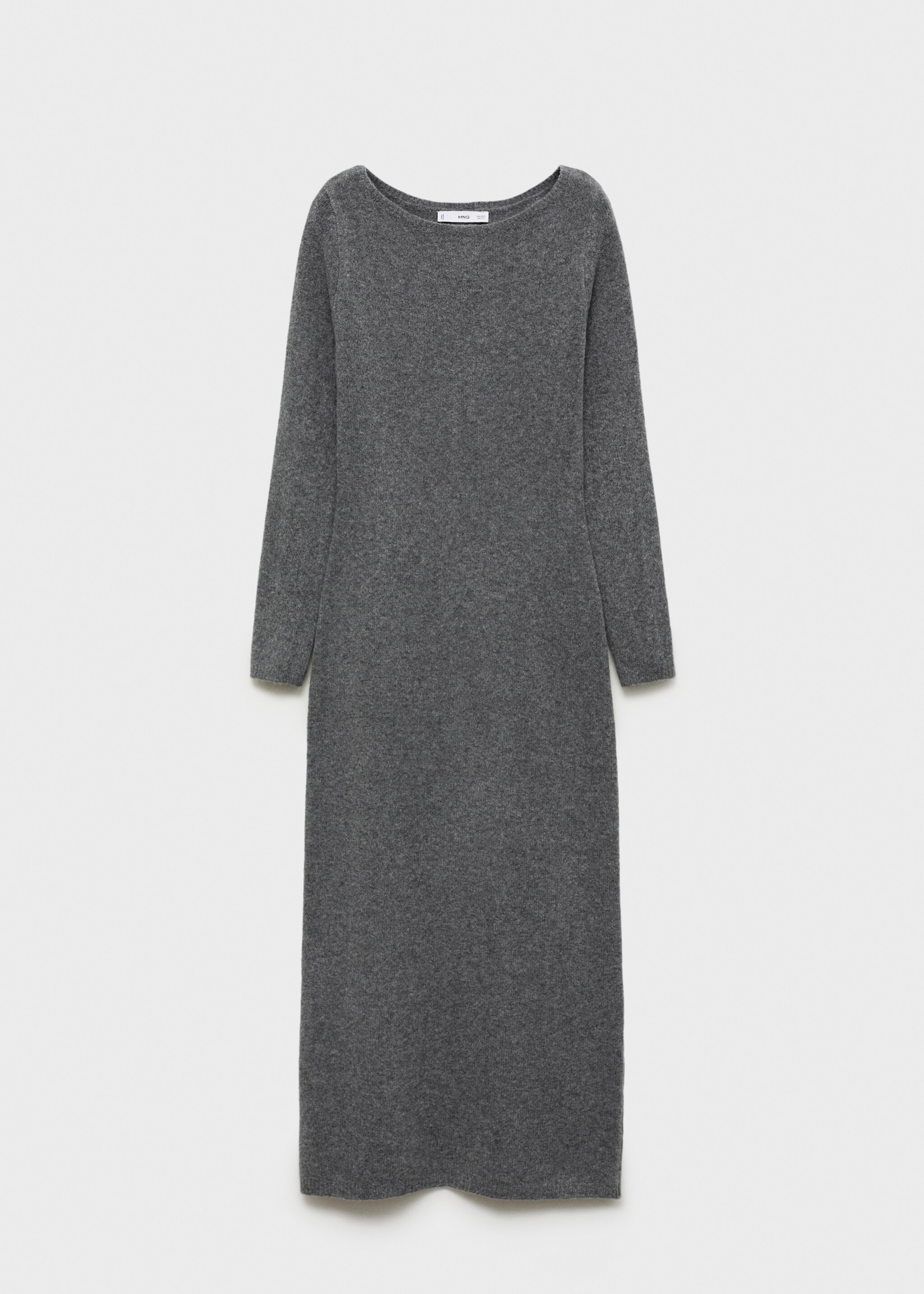 Knit midi dress - Article without model, Medium Heather Grey. Ref: 77097678-00.