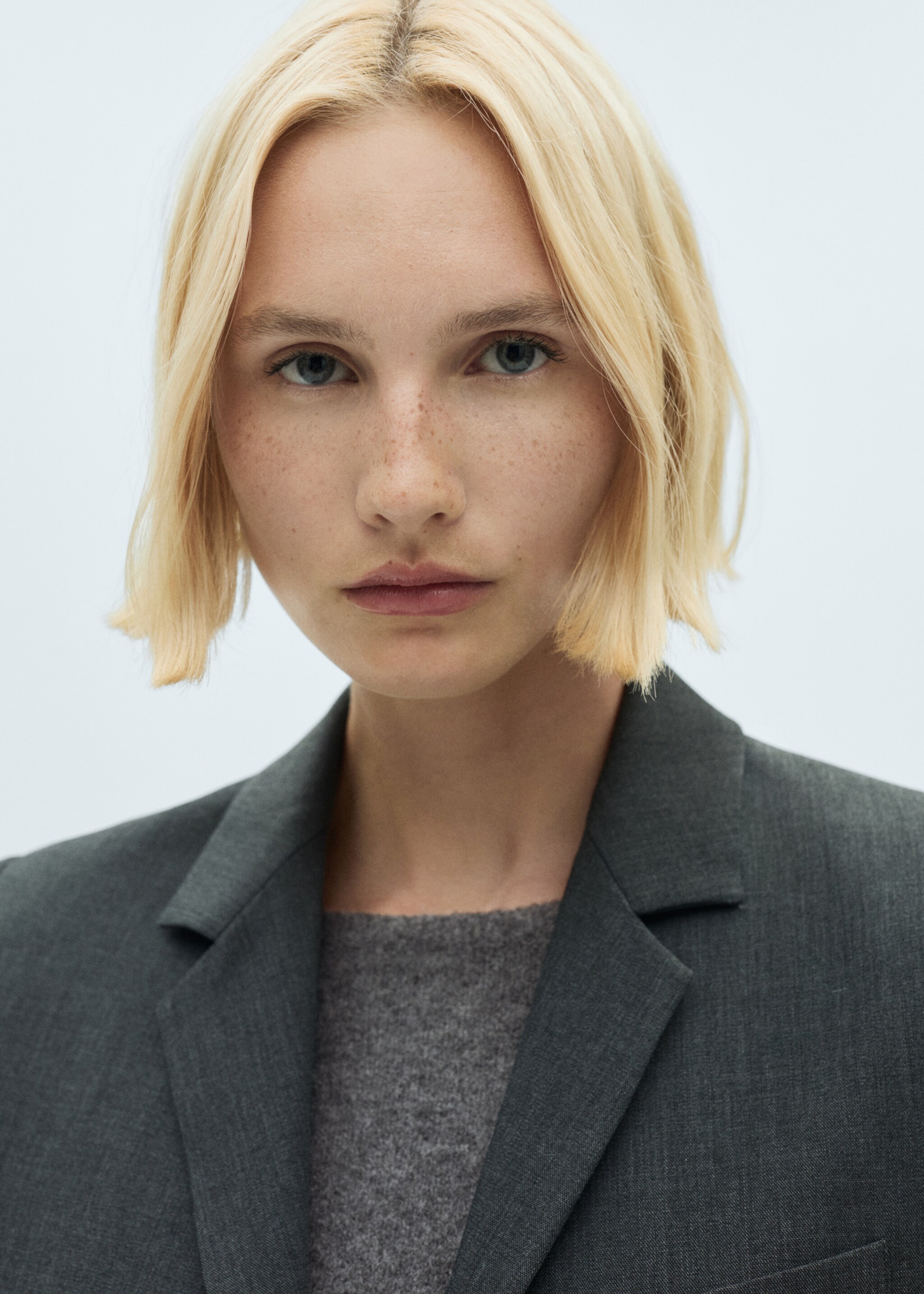 Knit midi dress - Details of the article 1, Medium Heather Grey. Ref: 77097678-00.