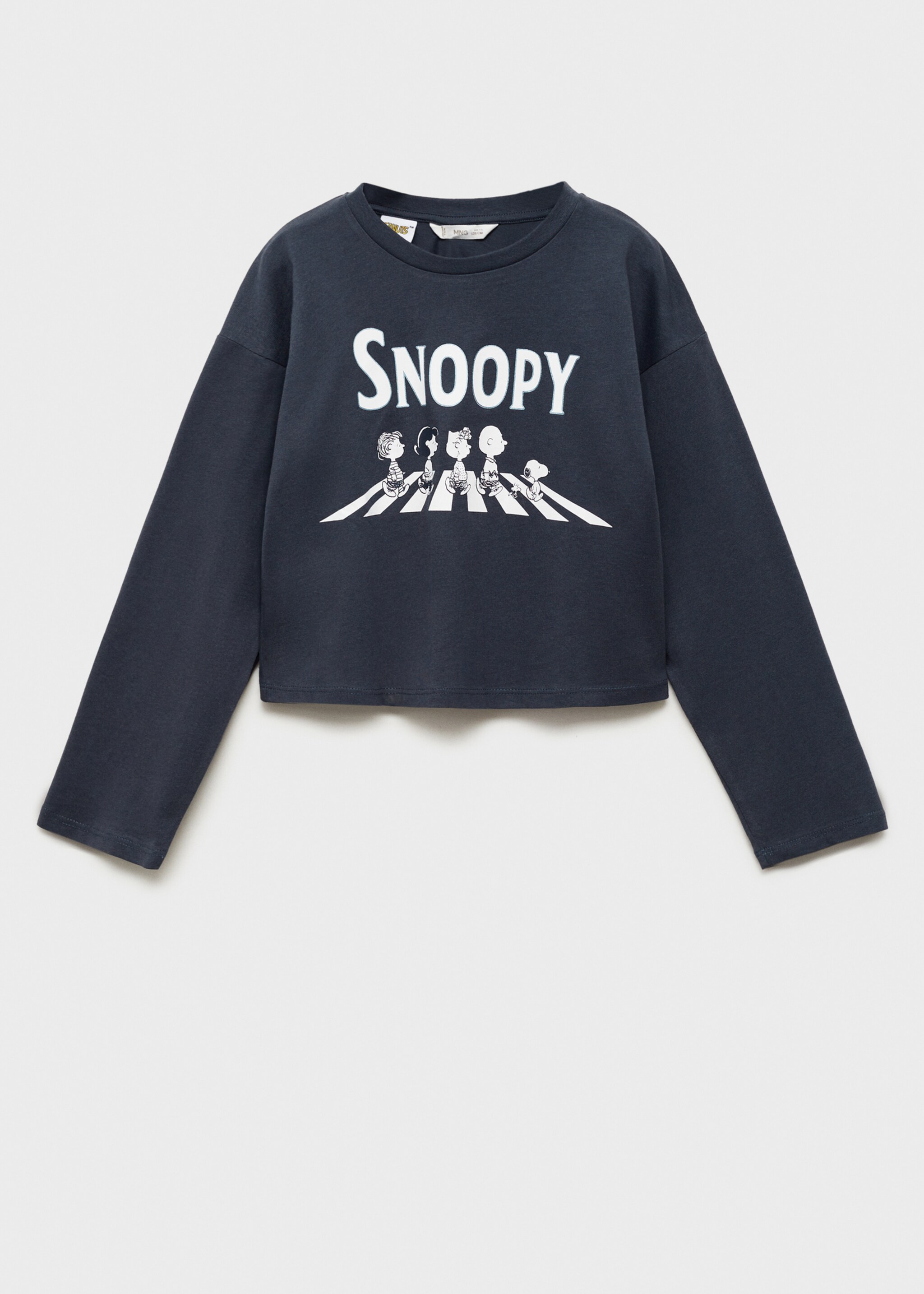 Snoopy long-sleeved t-shirt - Article without model, Dark Navy. Ref: 77097681-00.