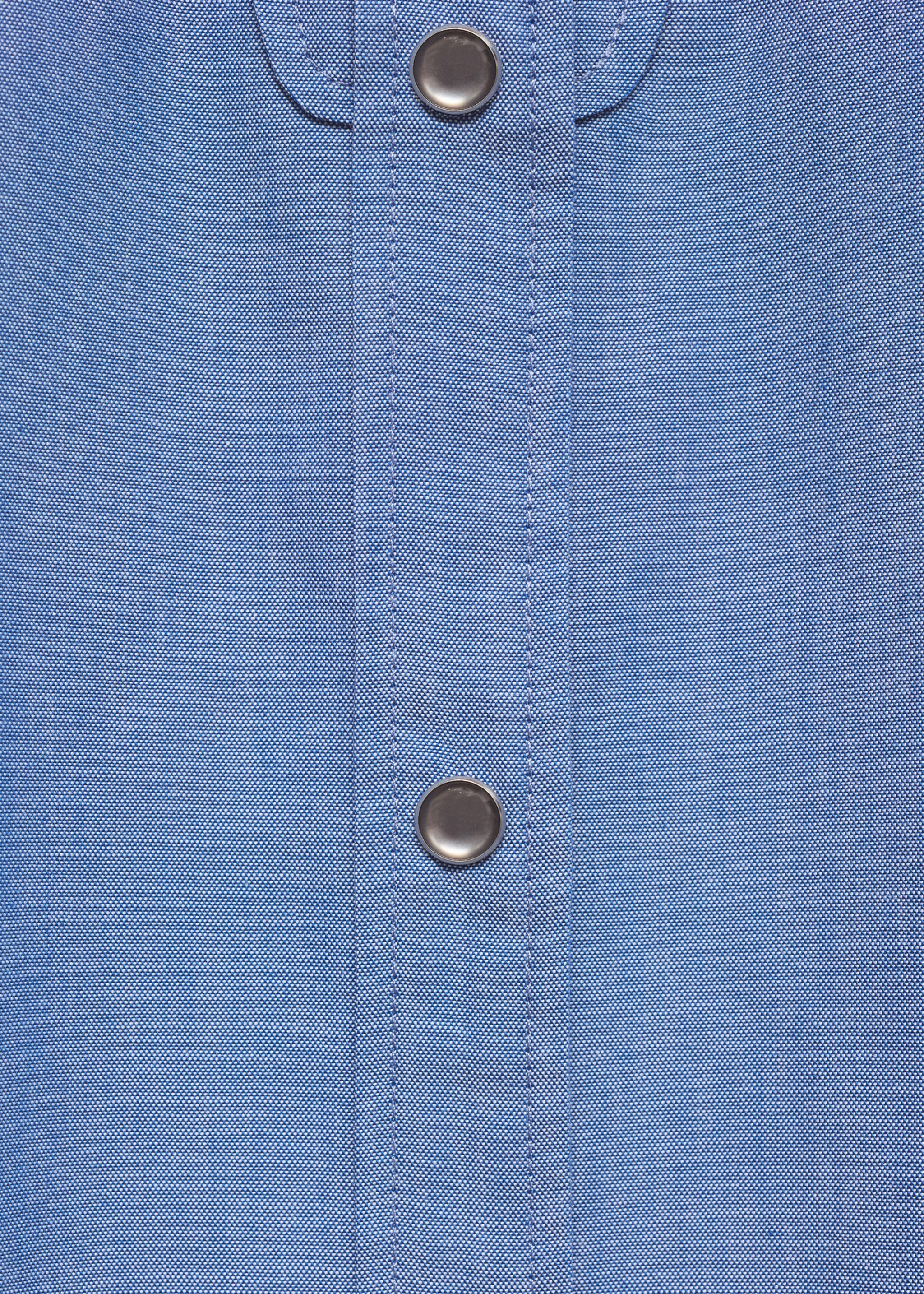Chemise coton détail studs - Détail de l'article 8, Bleu. Ref: 77097684-00.