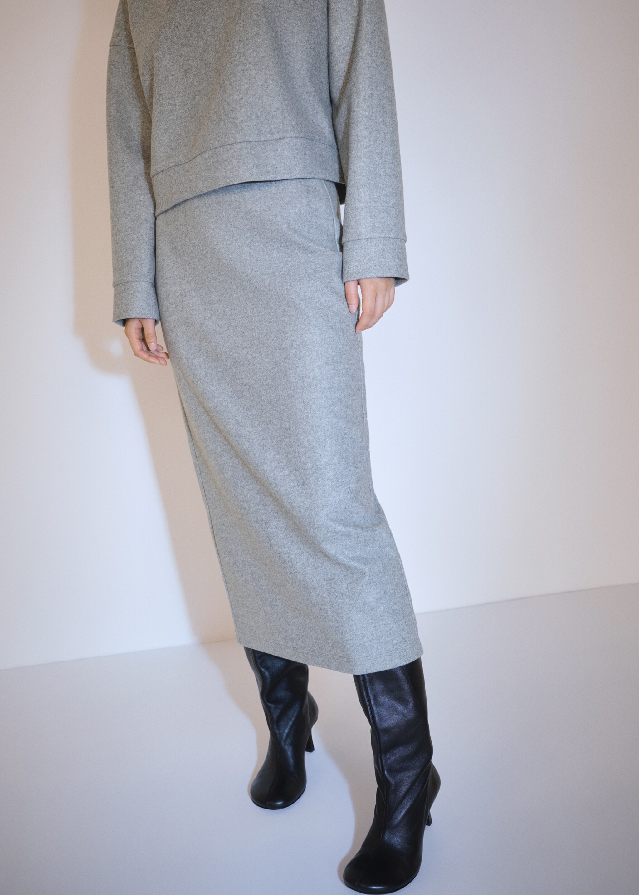 Sweatshirt midi brim - Medium plane, Grey. Ref: 77097685-00.