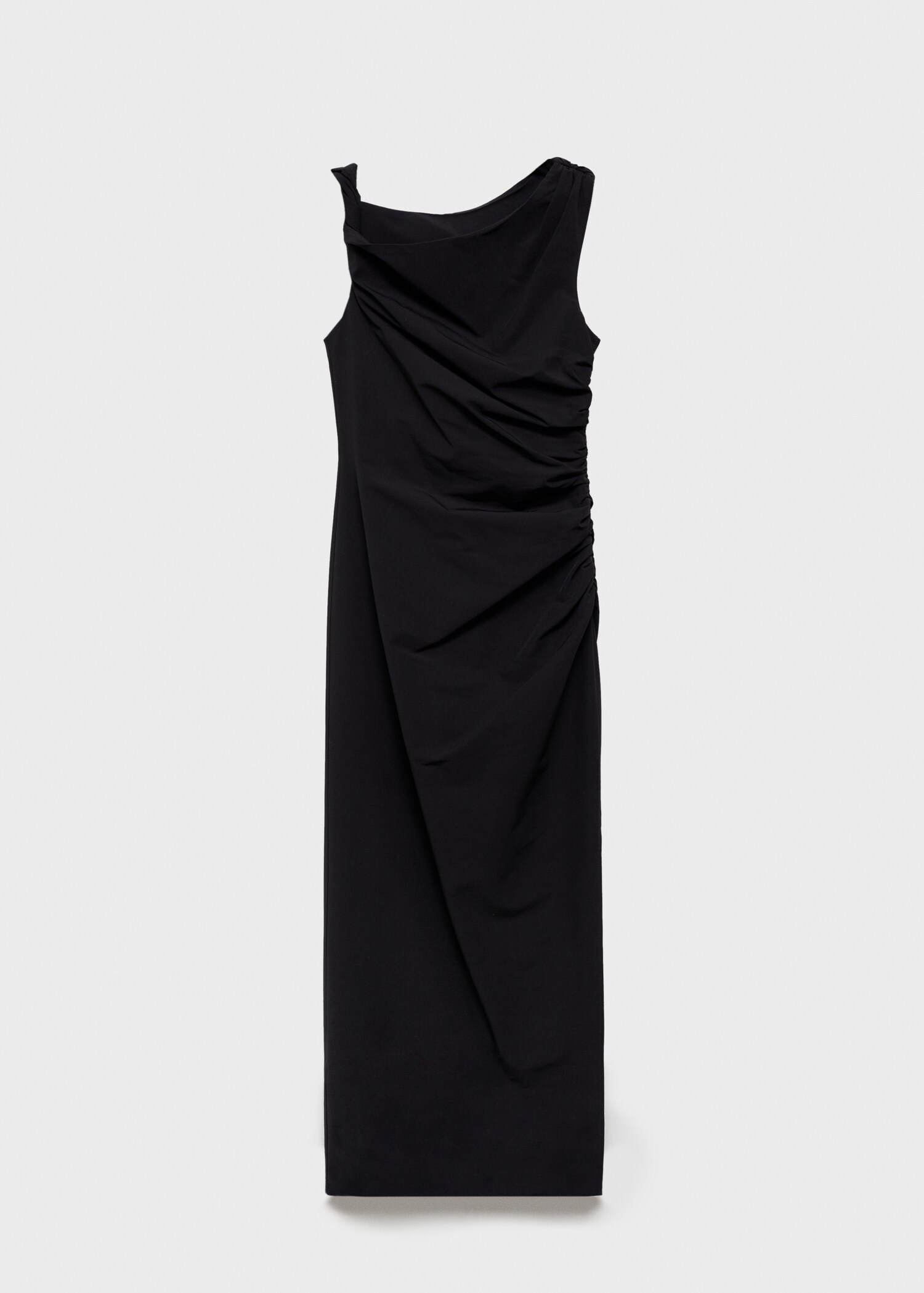 Asymmetrical dress with gathered details - Article without model