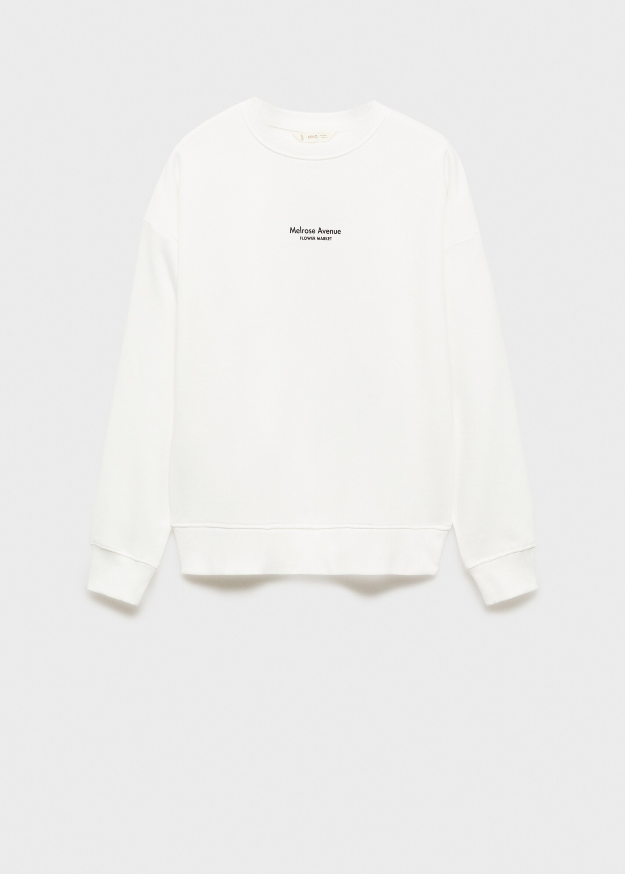 Sweat-shirt coton imprimé - Article sans modèle, Blanc cassé. Ref: 77097692-00.