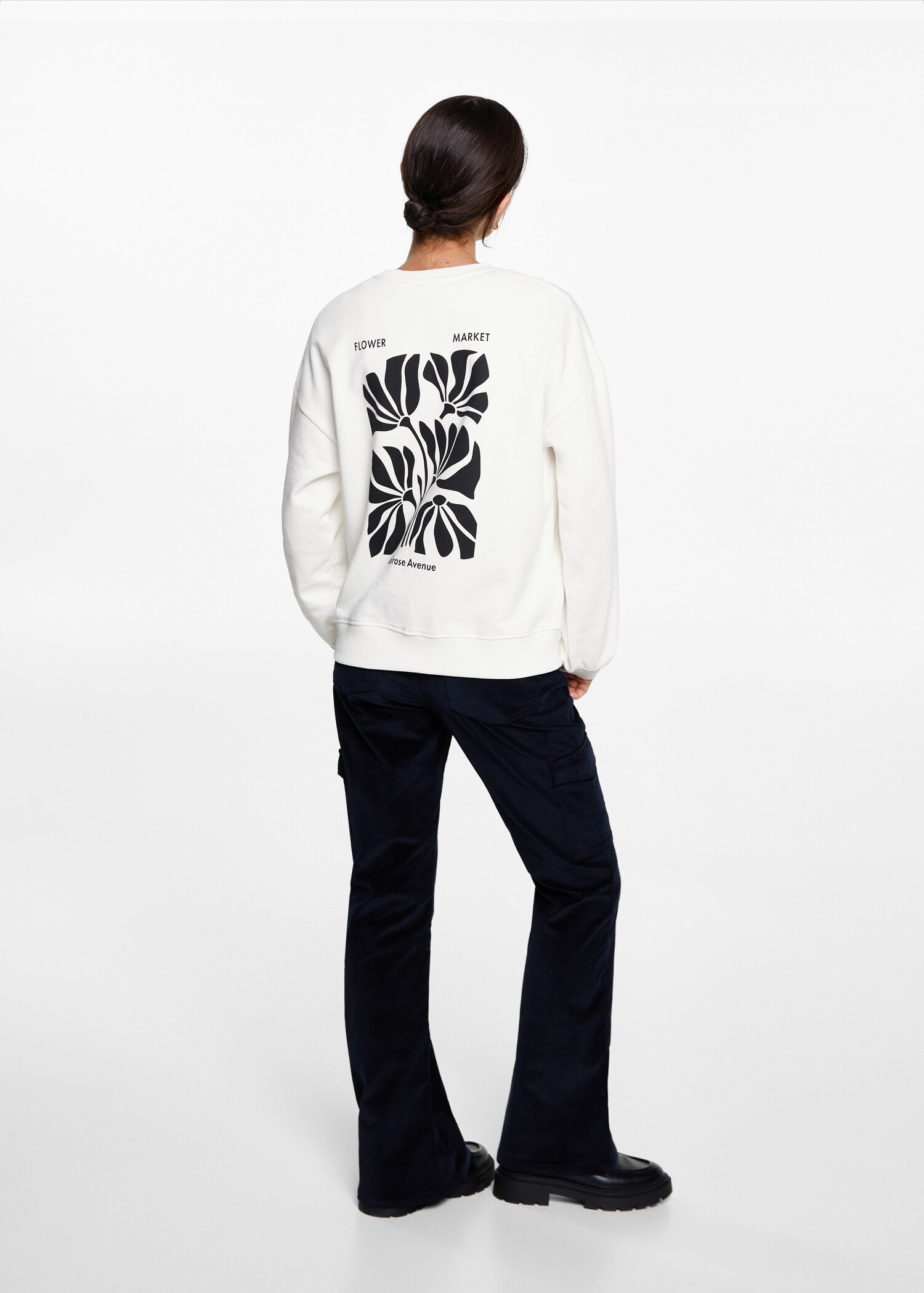 Sweat-shirt coton imprimé - Verso de l’article