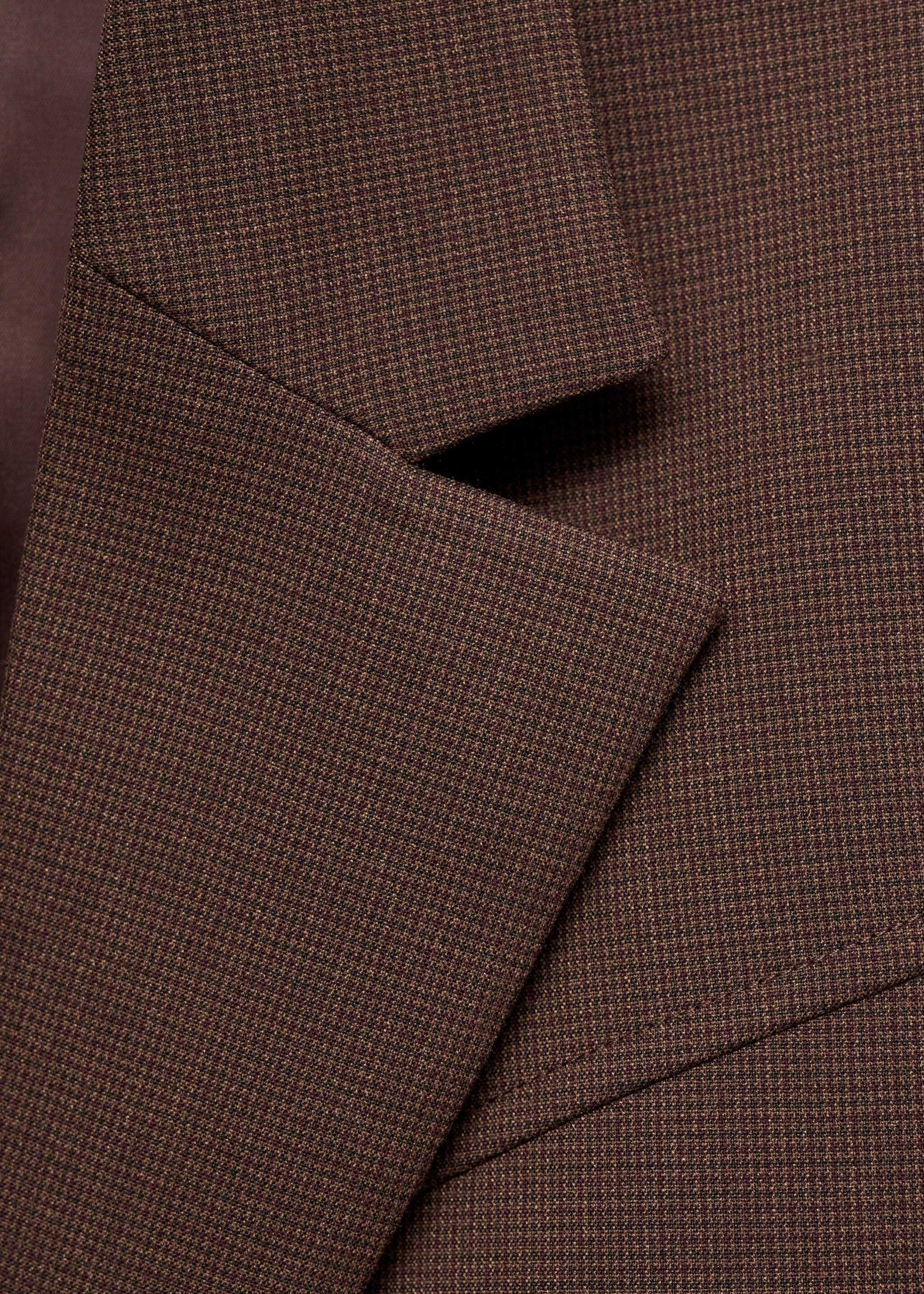 Blazer traje micro pata de gallo - Detalle del artículo 8, Marrón. Ref: 77097693-00.