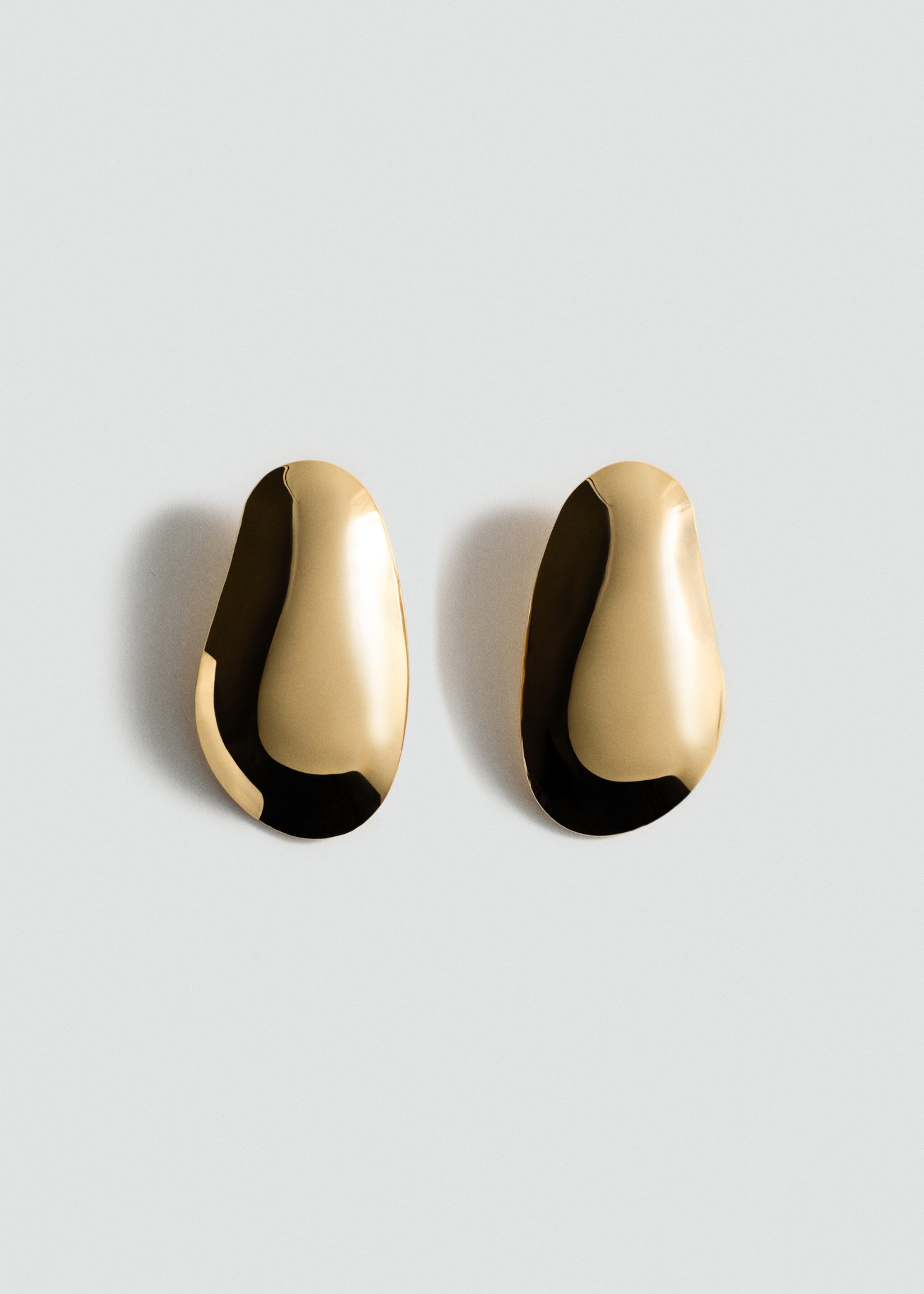 Maxi asymmetrical earrings - Article without model, Gold. Ref: 77097697-00.