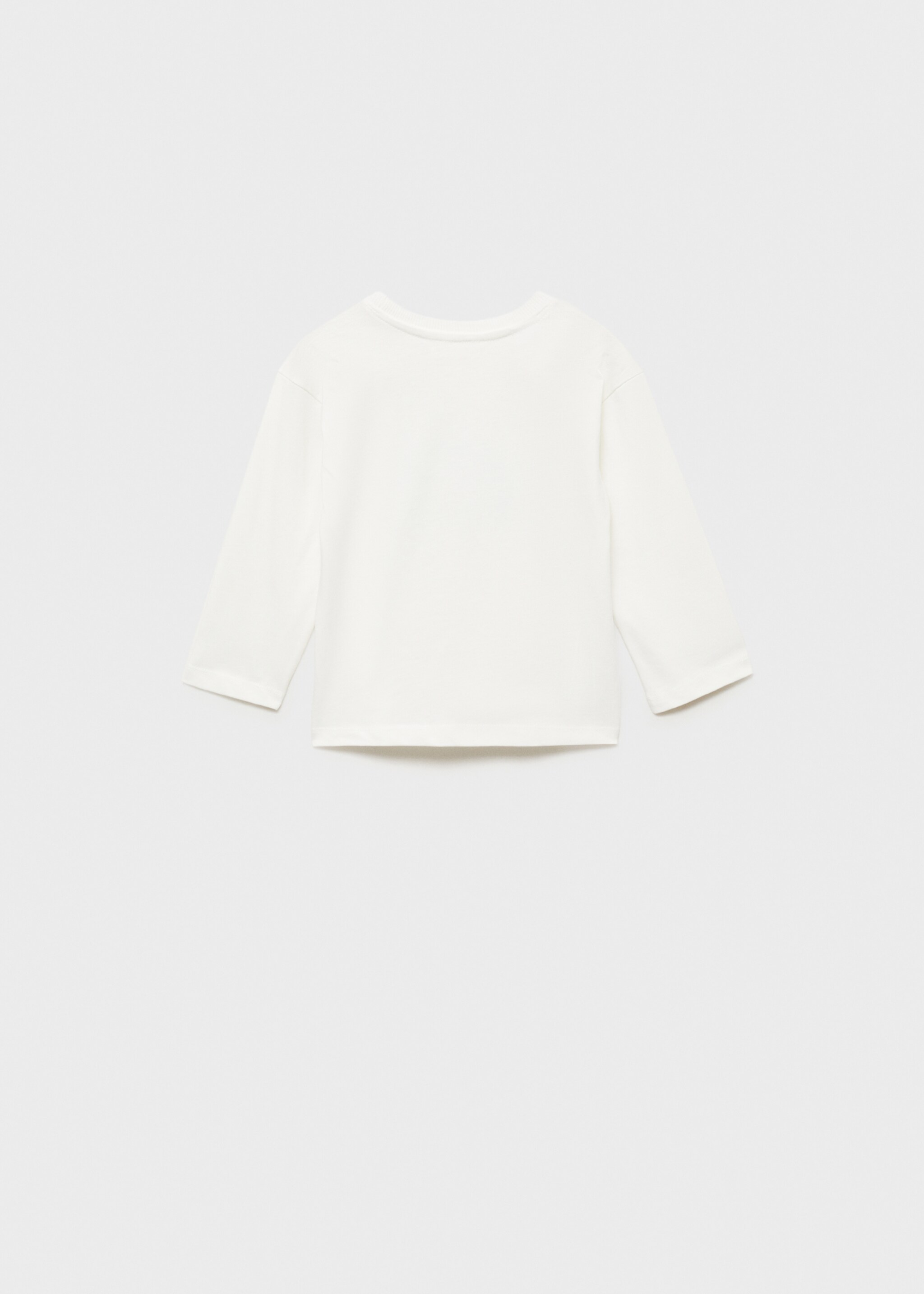 Printed long sleeve t-shirt - Reverse of the article, Off White. Ref: 77097699-00.