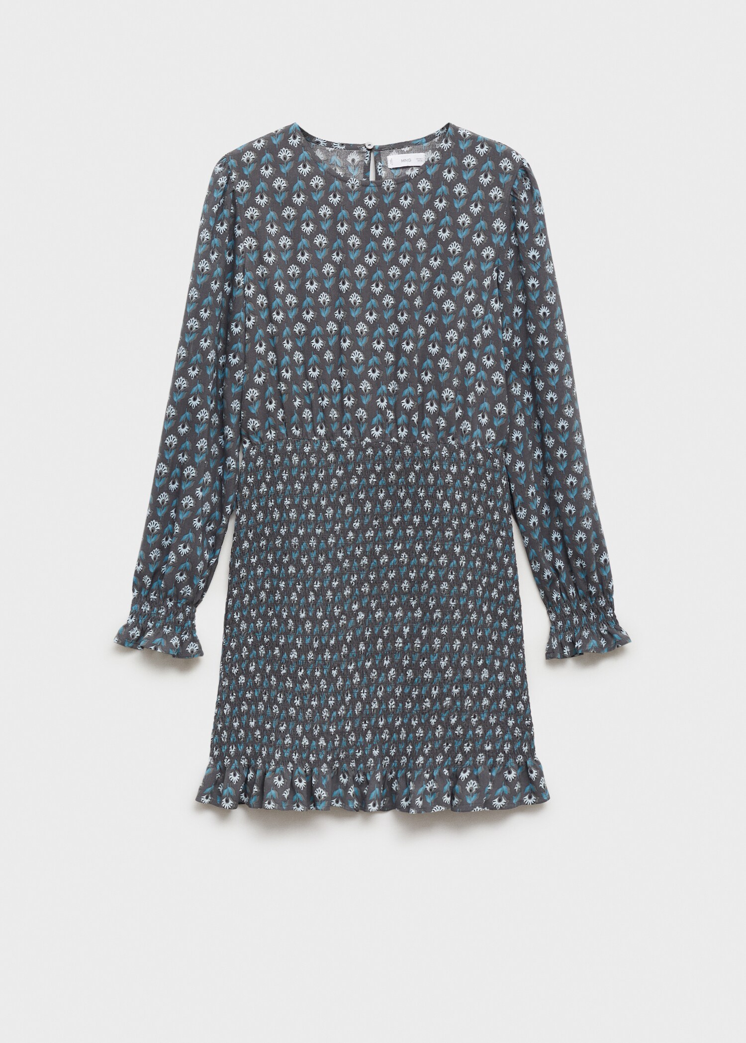 Printed dress with ruffled detail - Article without model
