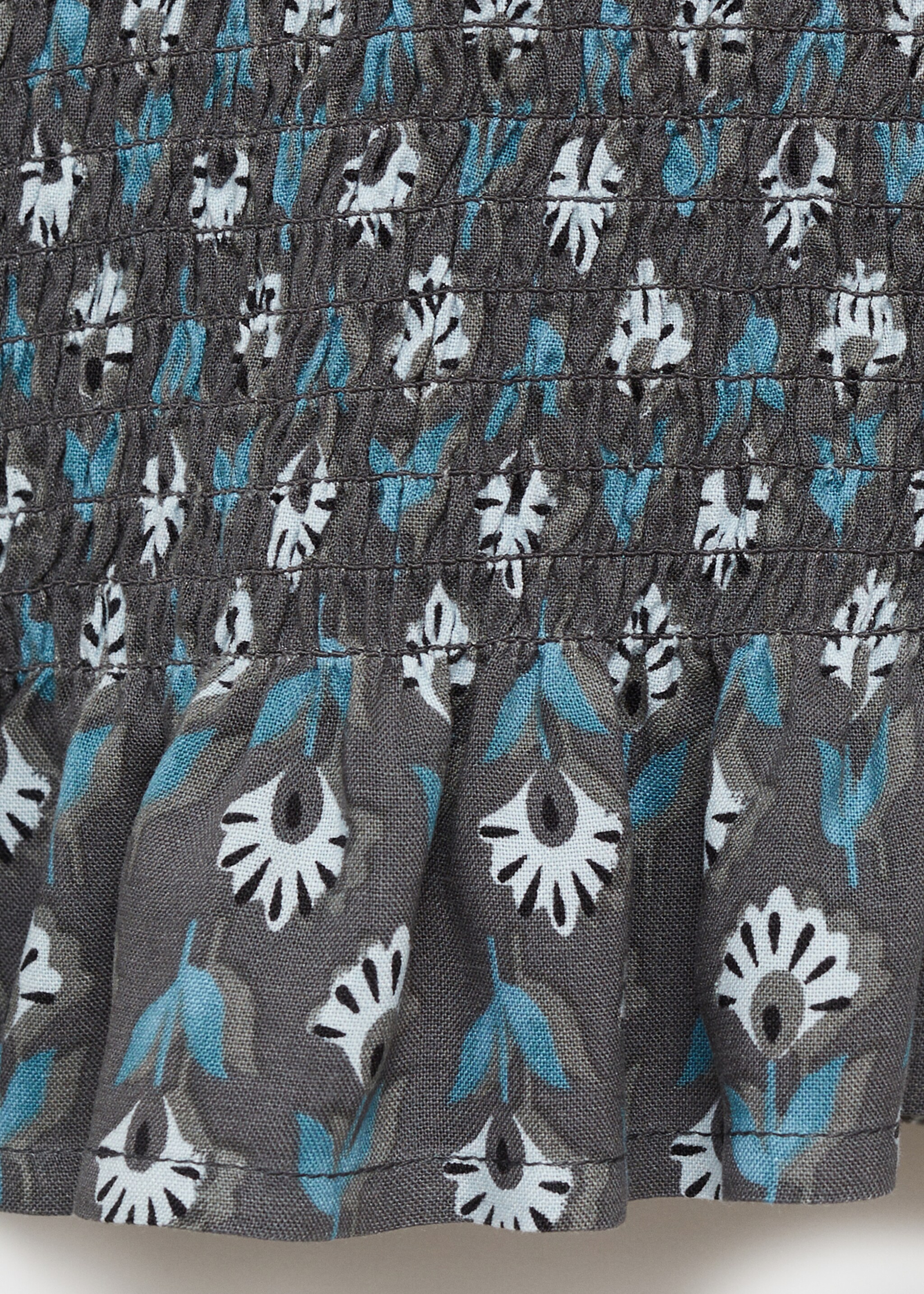 Printed dress with ruffled detail - Details of the article 0