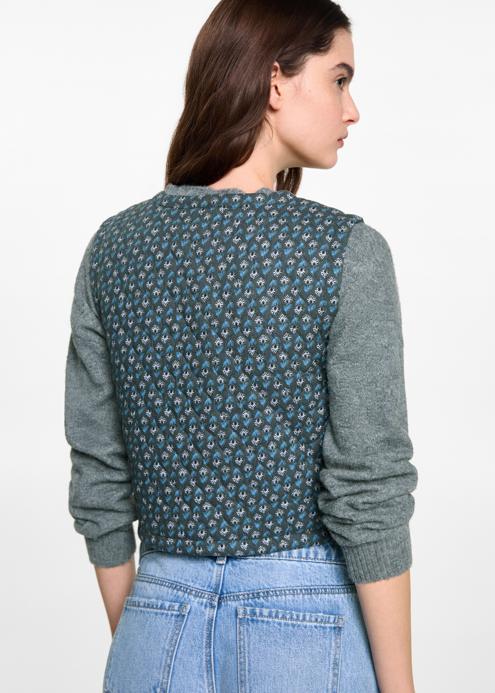 Printed quilted gilet - Reverse of the article