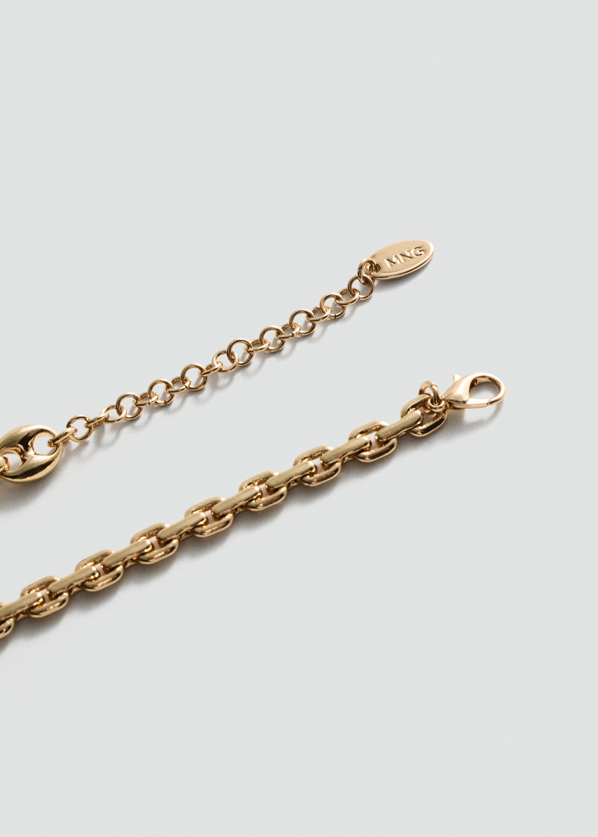 Mixed link necklace - Medium plane, Gold. Ref: 77097703-00.