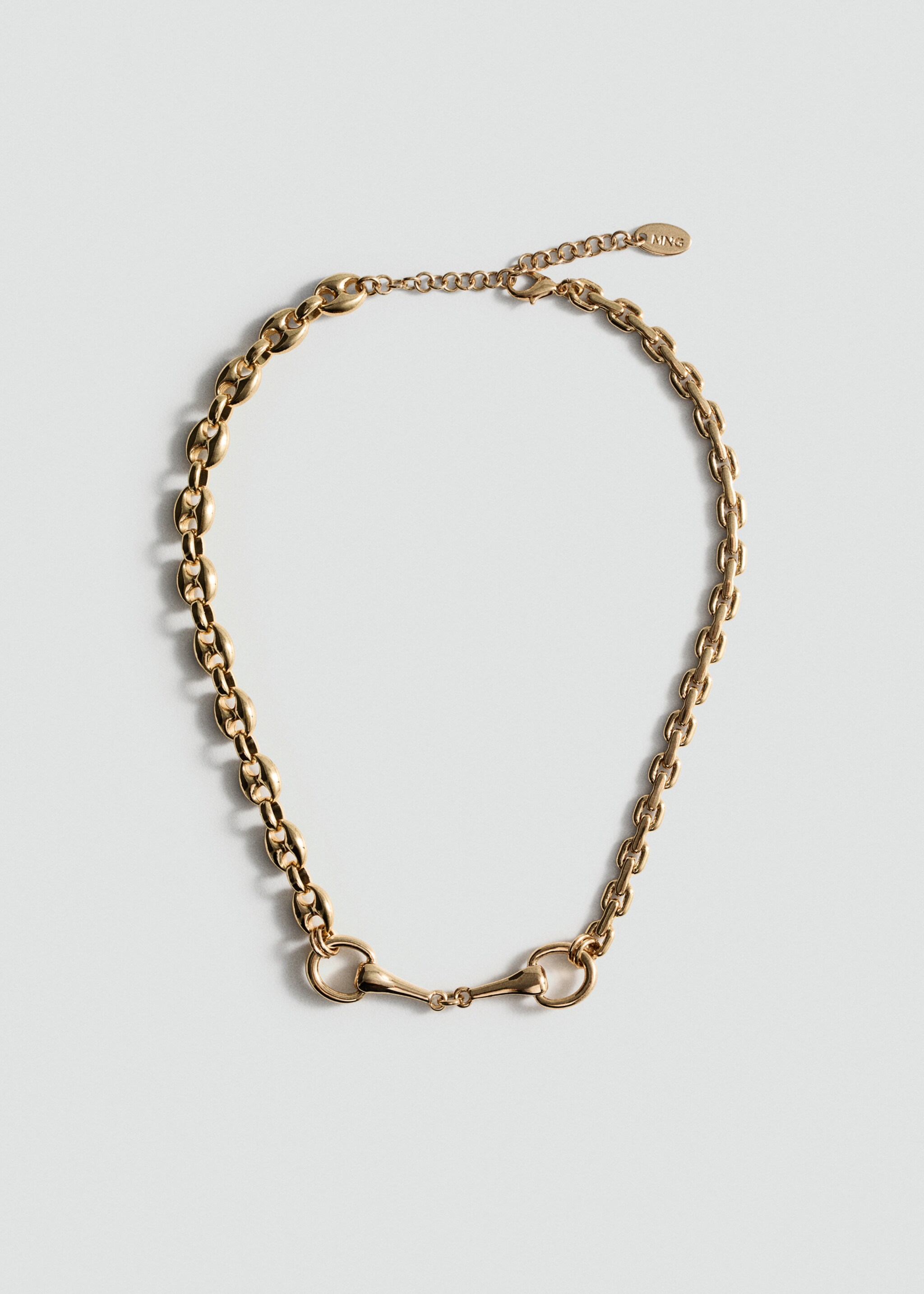 Mixed link necklace - Article without model, Gold. Ref: 77097703-00.