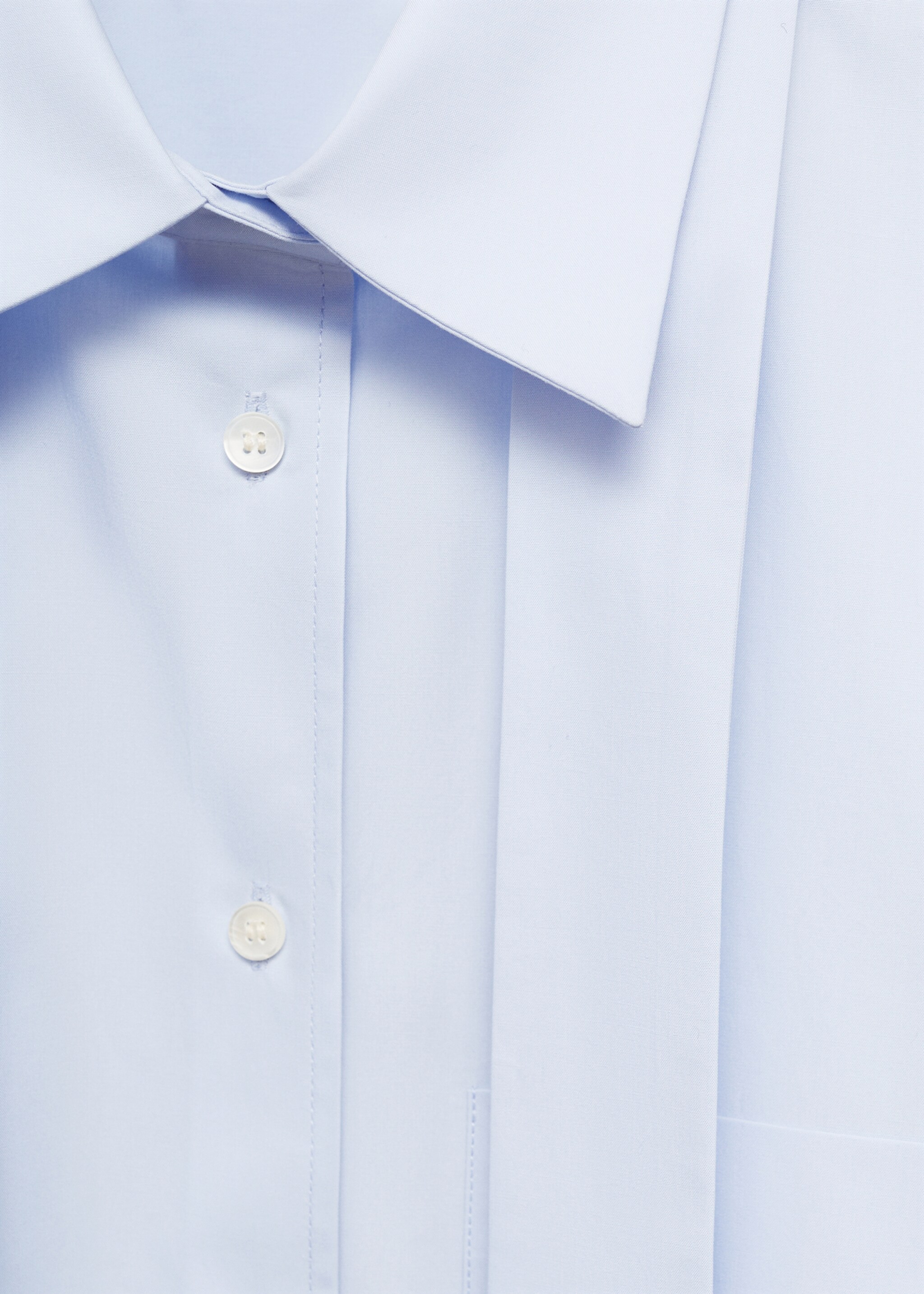 Shirt bow-tie - Details of the article 8, Sky Blue. Ref: 77097716-00.