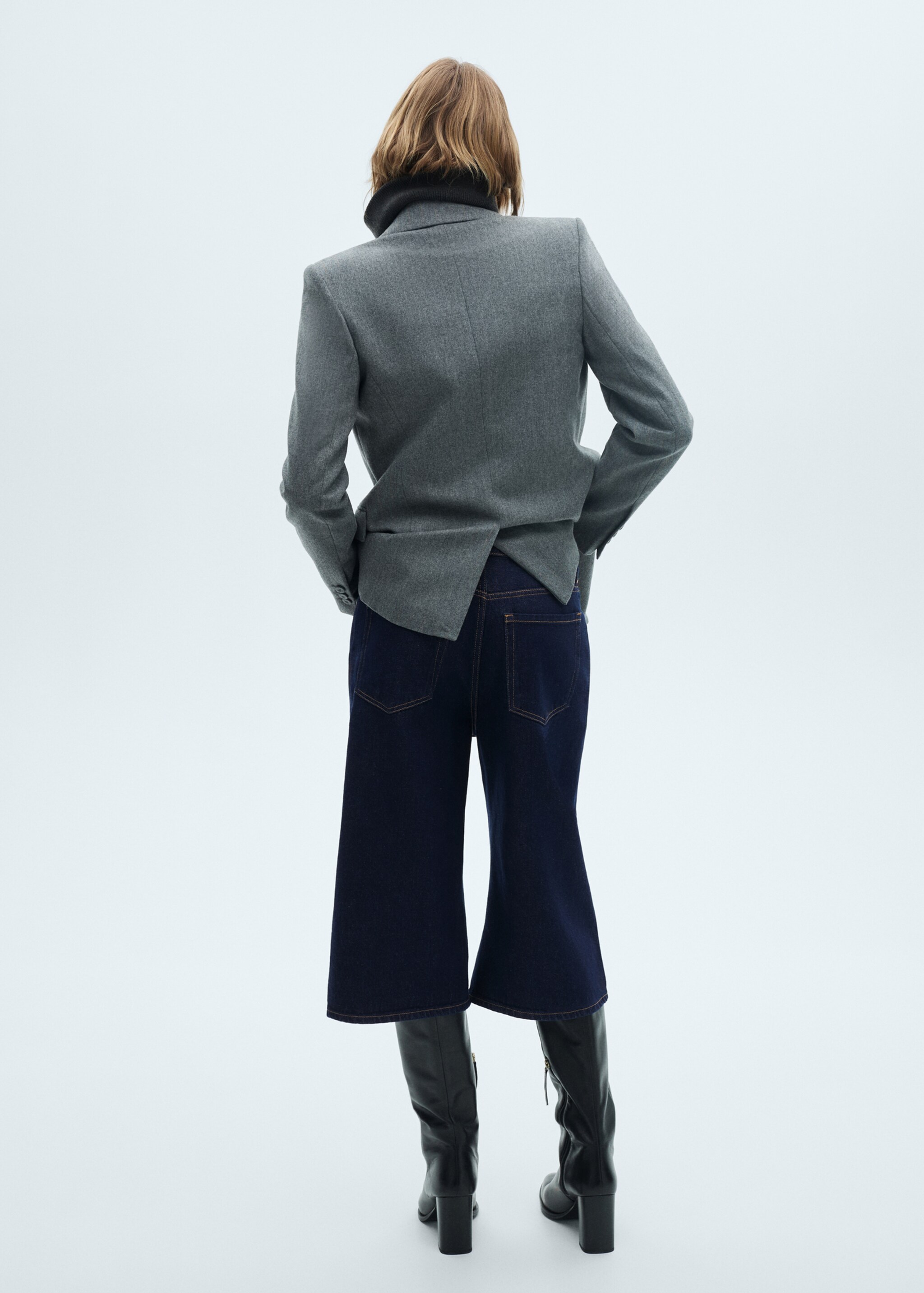 Rinse-Wash-Jeans-Bermudashorts - Rückseite des Artikels, Blau. Ref: 77097720-00.