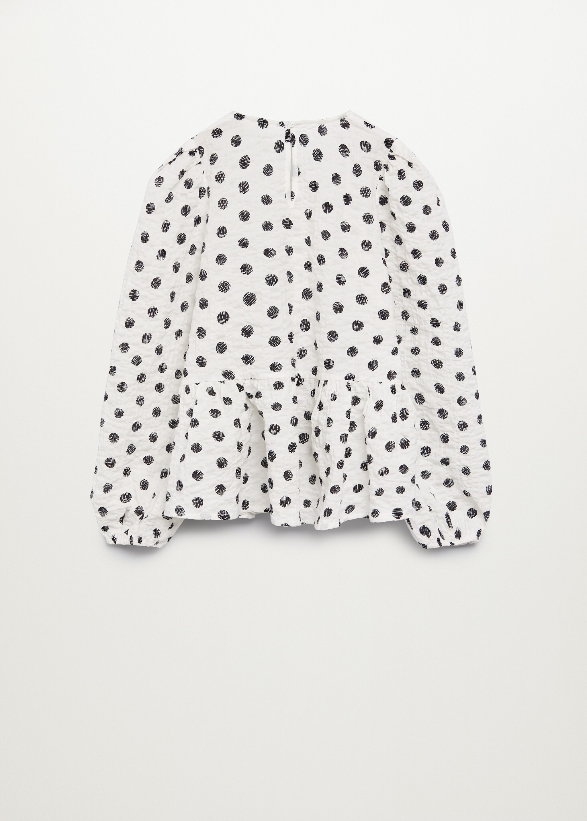 Blouse coton à pois - Verso de l’article