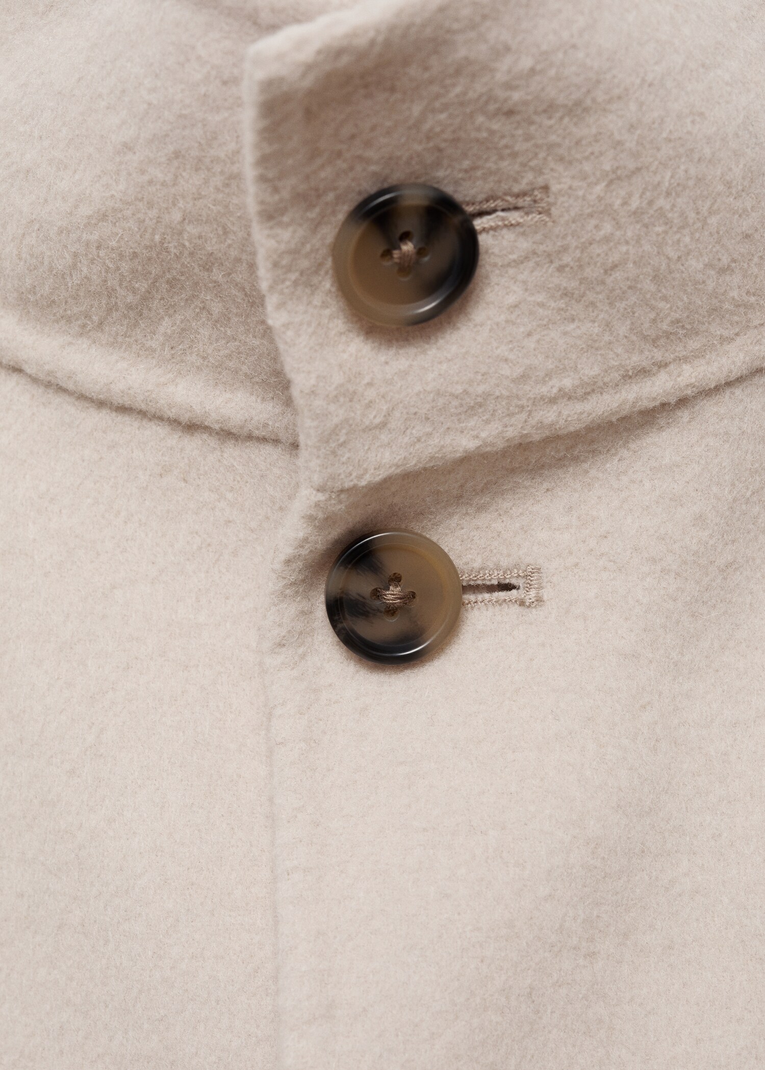 Handmade wool jacket with funnel neck - Details of the article 8