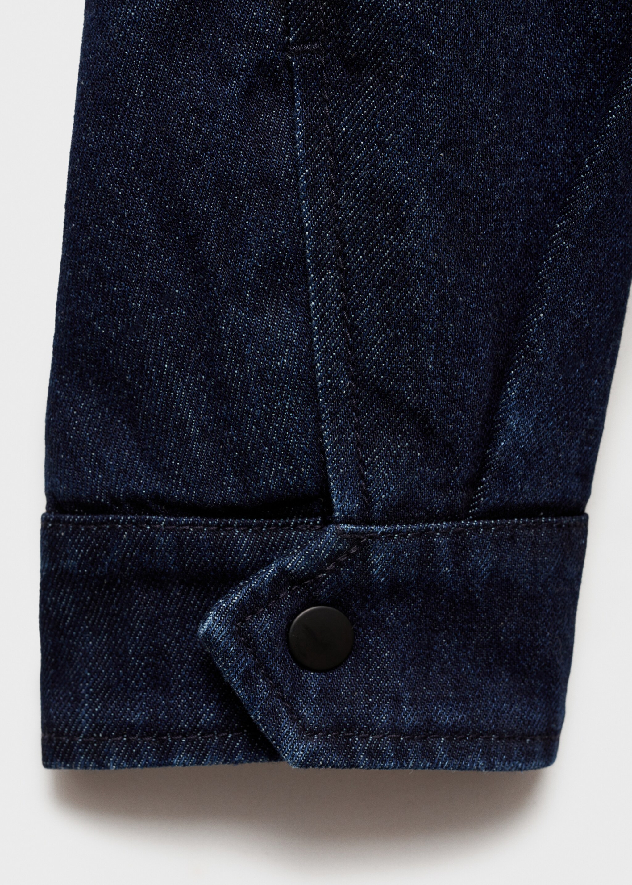 Corduroy collar denim jacket - Details of the article 0, Open Blue. Ref: 77097912-00.