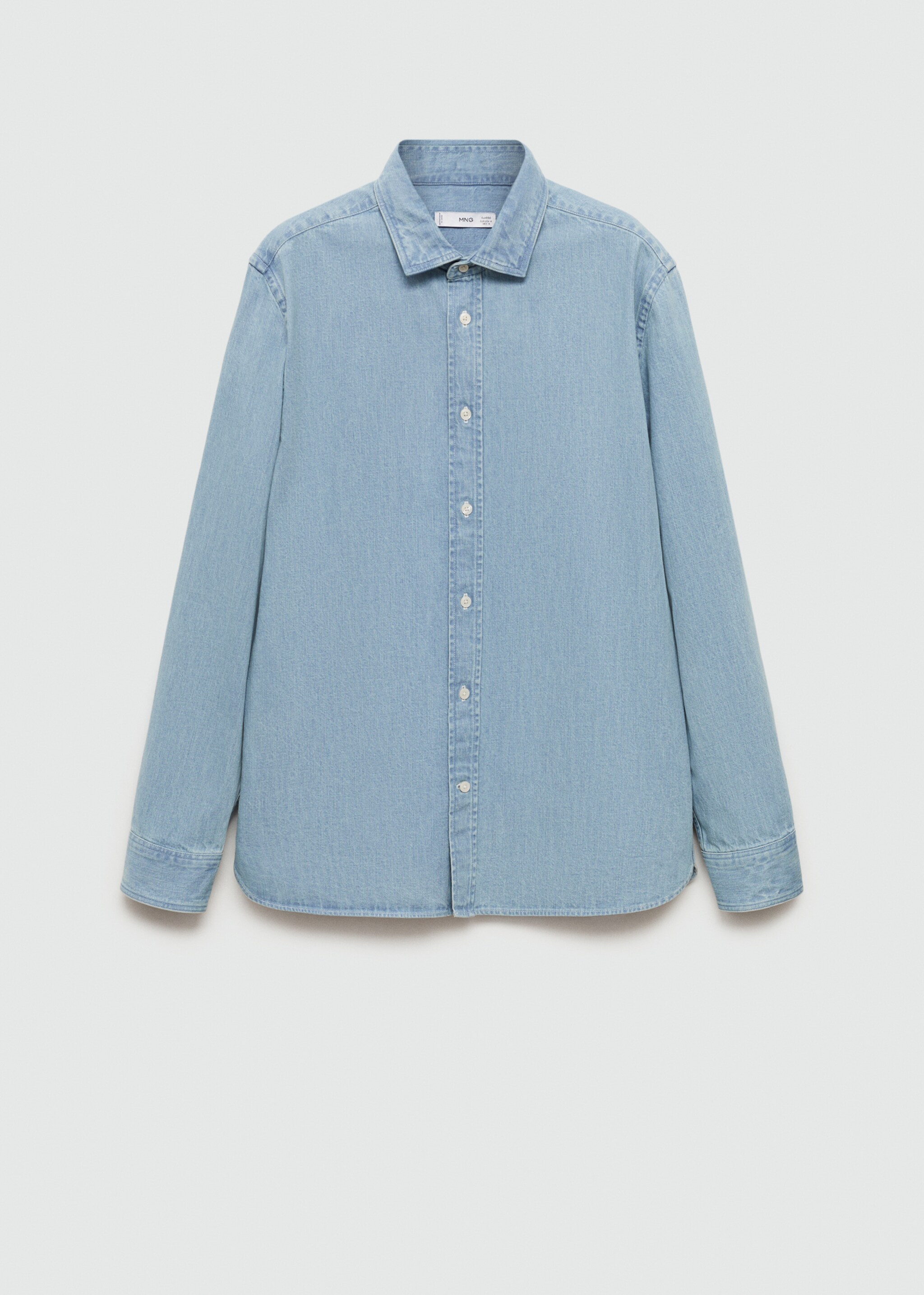 Regular fit denim shirt - Article without model, Light Blue. Ref: 77097916-00.