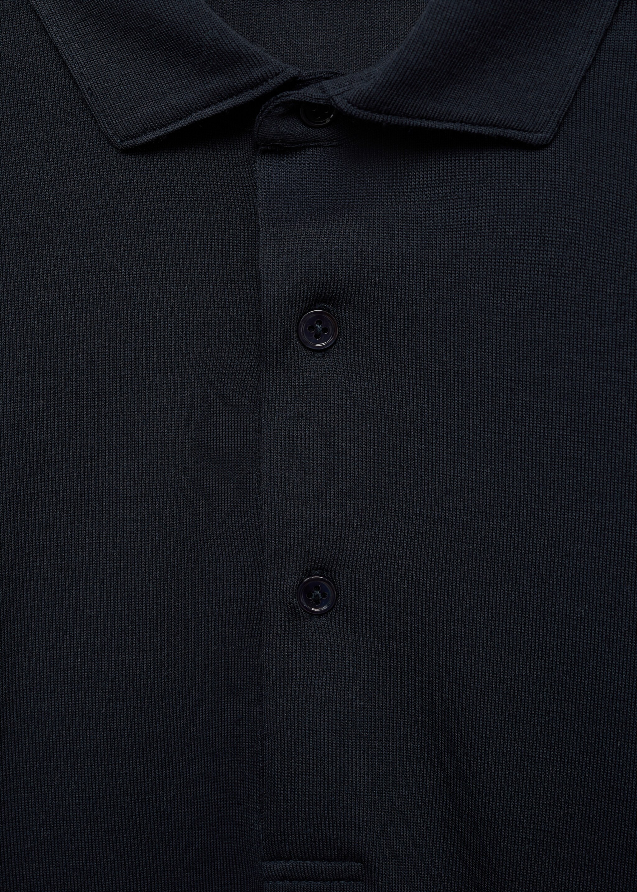 Πόλο μάλλινο regular fit - Λεπτομέρεια του προϊόντος 8, Σκούρο Μπλε Μαρέν. Ref: 77097920-00.