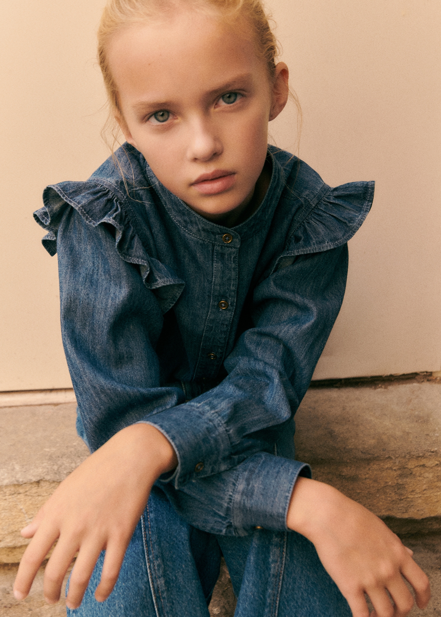 Camisa Denim Camisa Cuello Babydoll Mango Camisa Denim Mango Hotsell