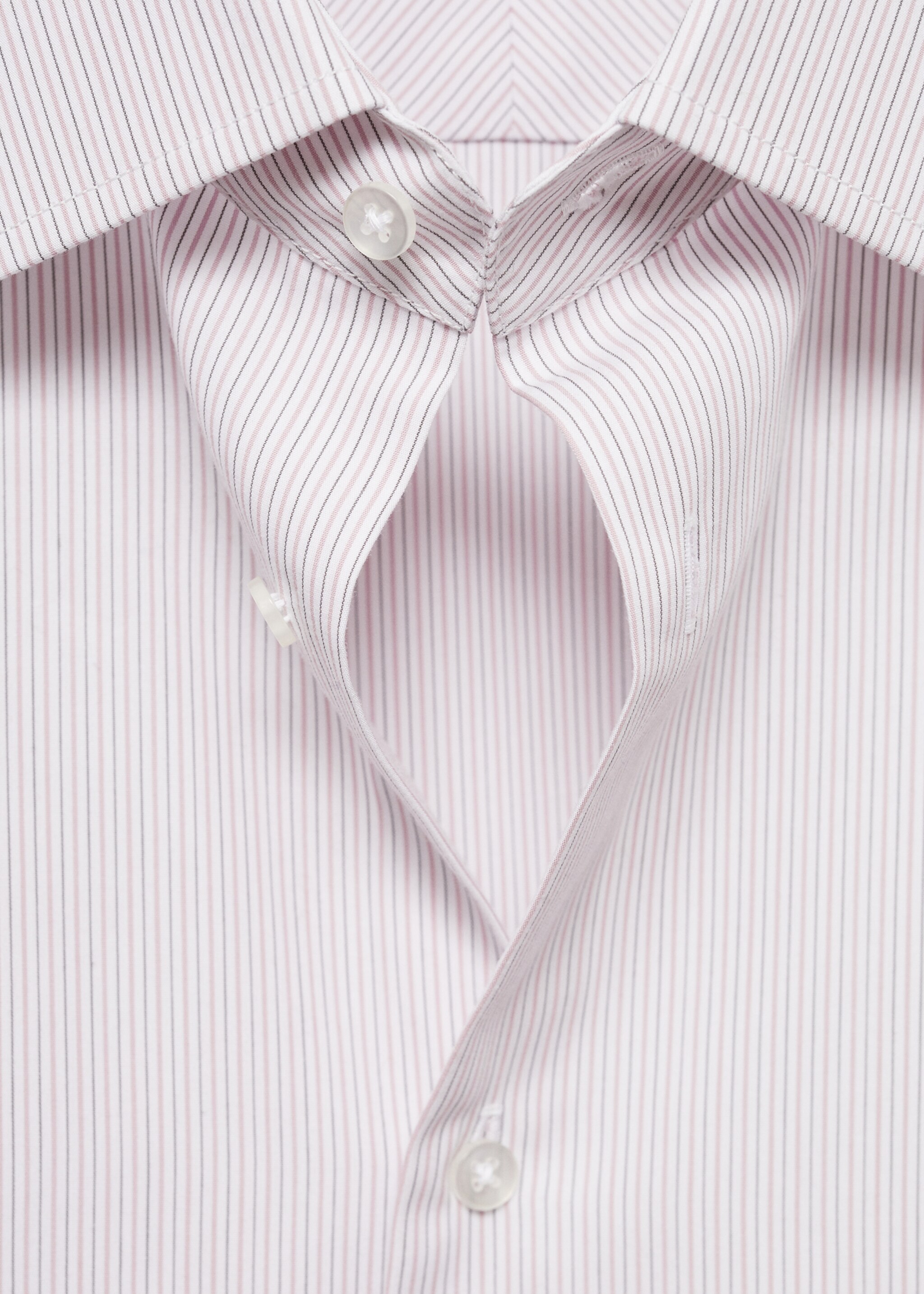 Camisa 100% cotó estampat ratlles - Detall de l'article 8, Rosa. Ref: 77097922-00.